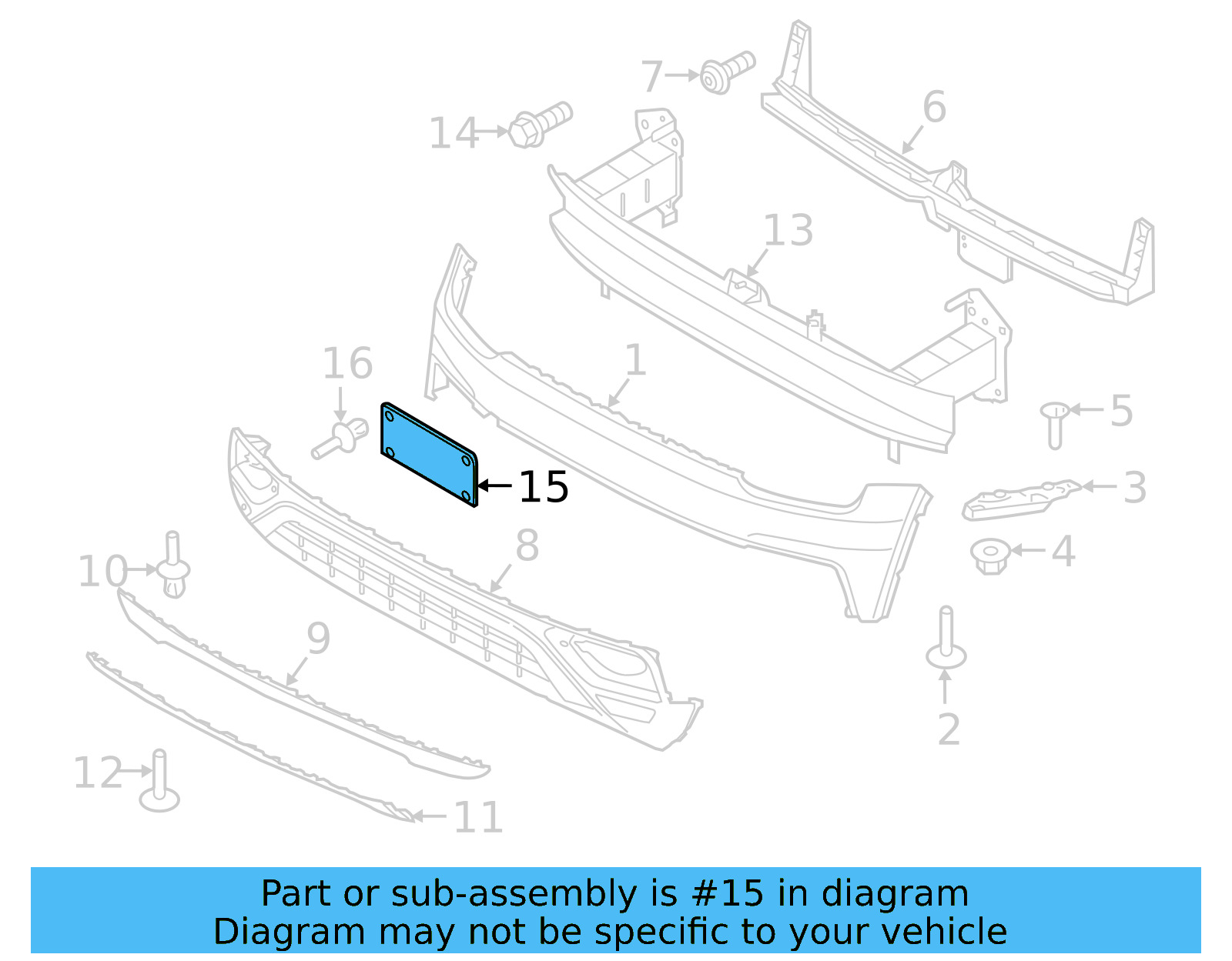 License Bracket 3CN-807-287-C-9B9 - View 7