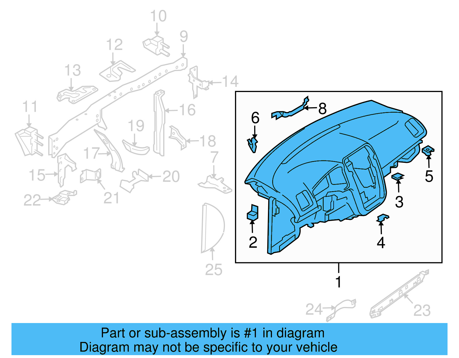 Instrument Panel 1Q1-857-001-AE-81X - View 4