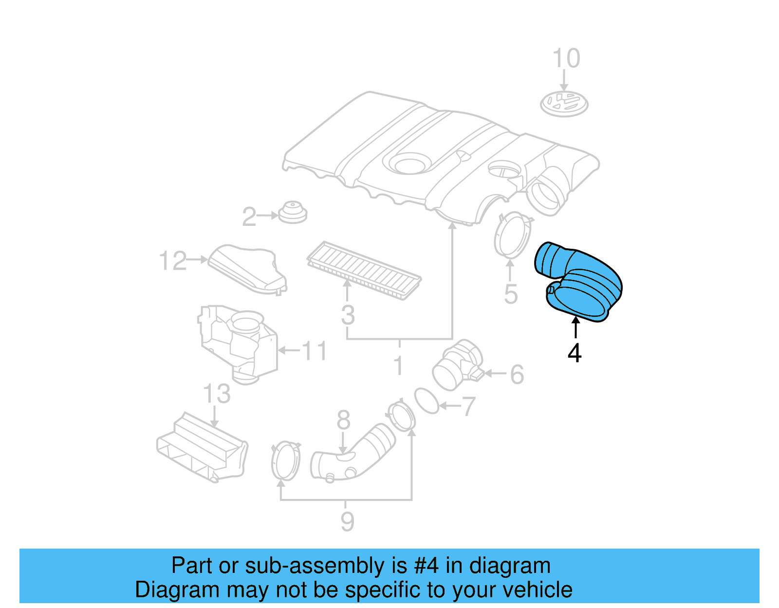 Intake Duct 1K0-129-618-BC - View 13