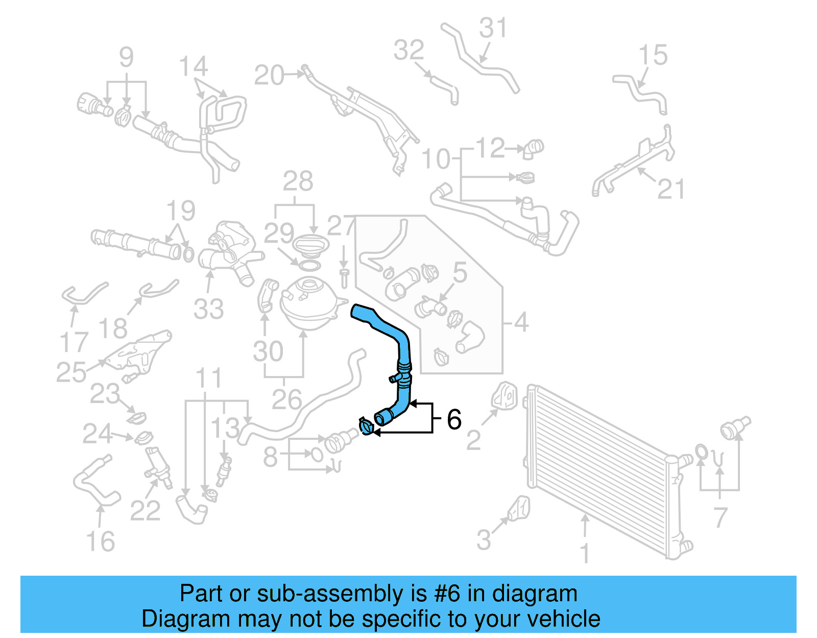 Radiator Coolant Hose 1J0-122-051-BC - View 20
