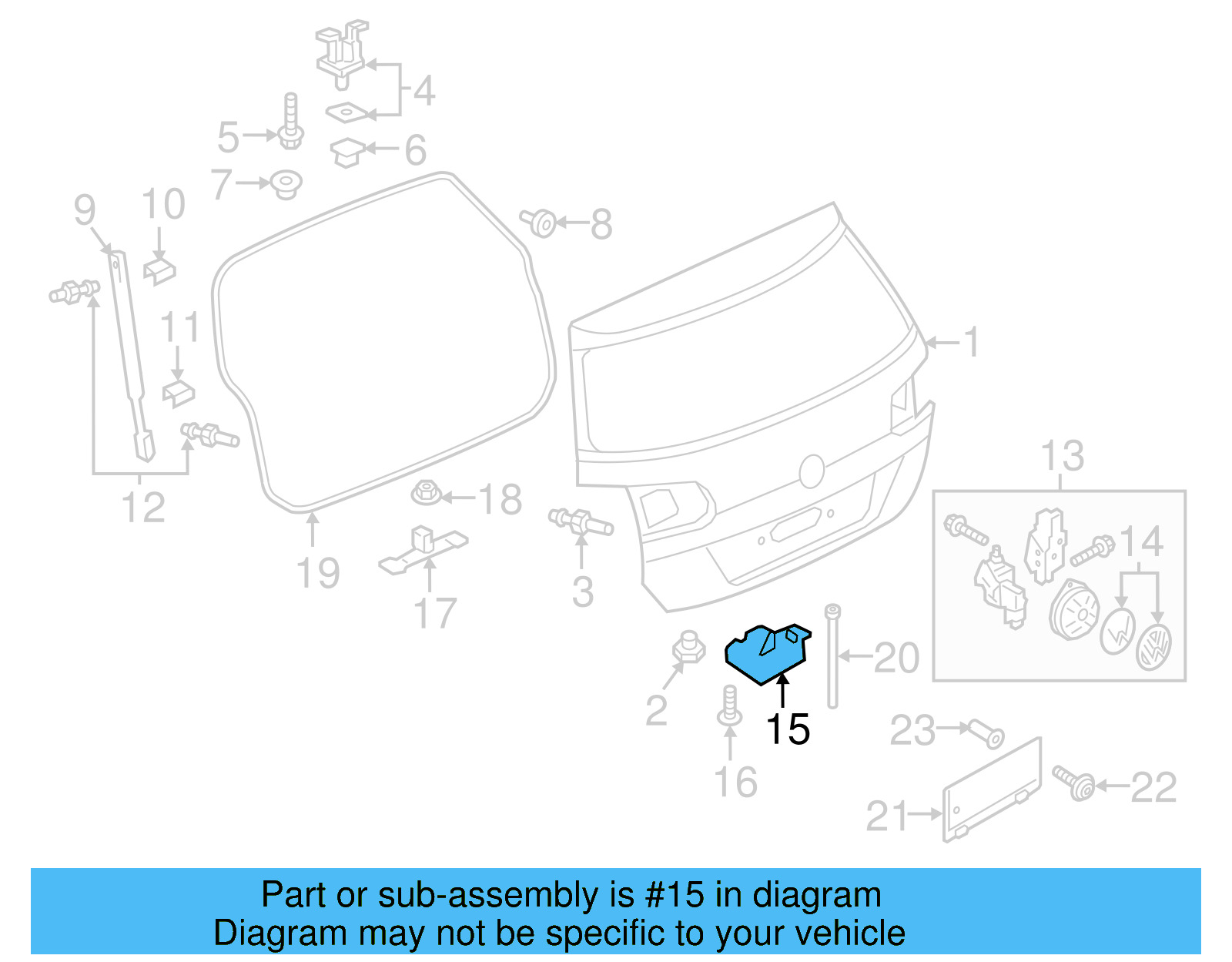 Lock & Switch 5G0-827-505-C-9B9 - View 12