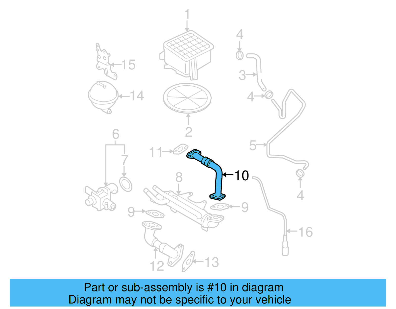 Upper Pipe 038-131-521-CB - View 5