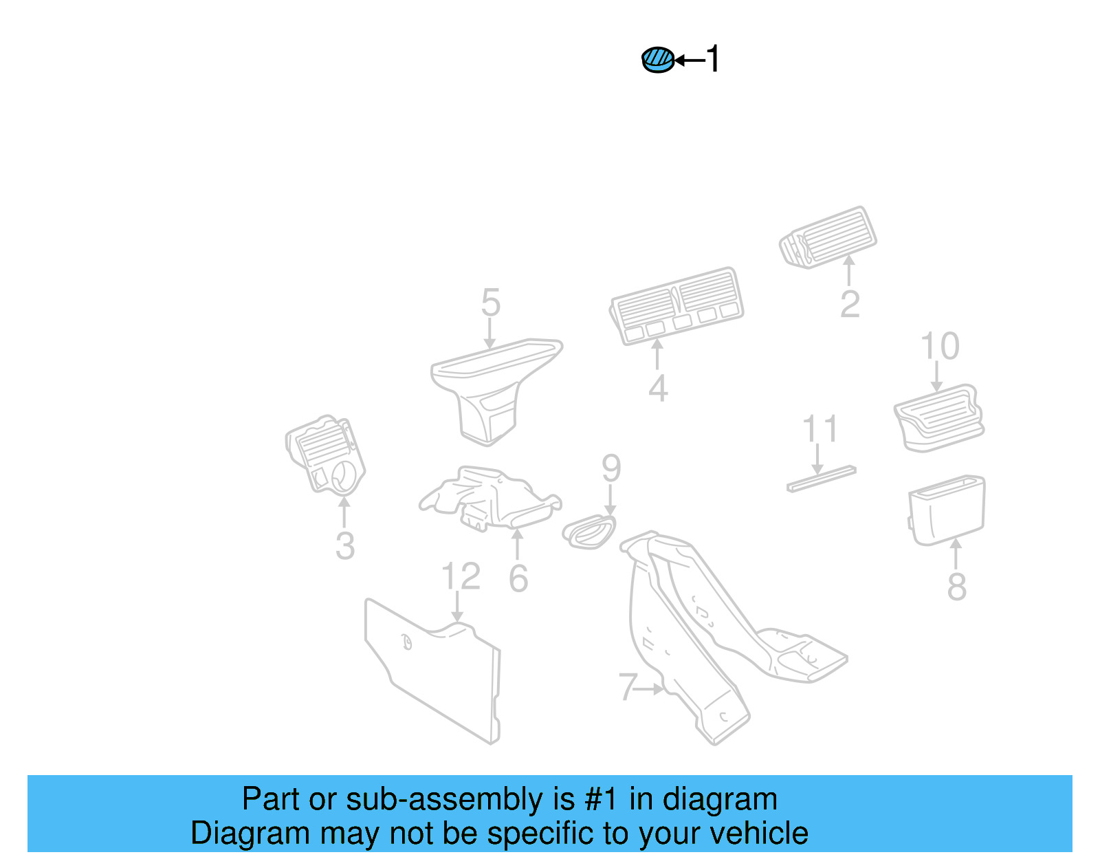 Vent Grille 1J0-819-705-A-01C - View 16