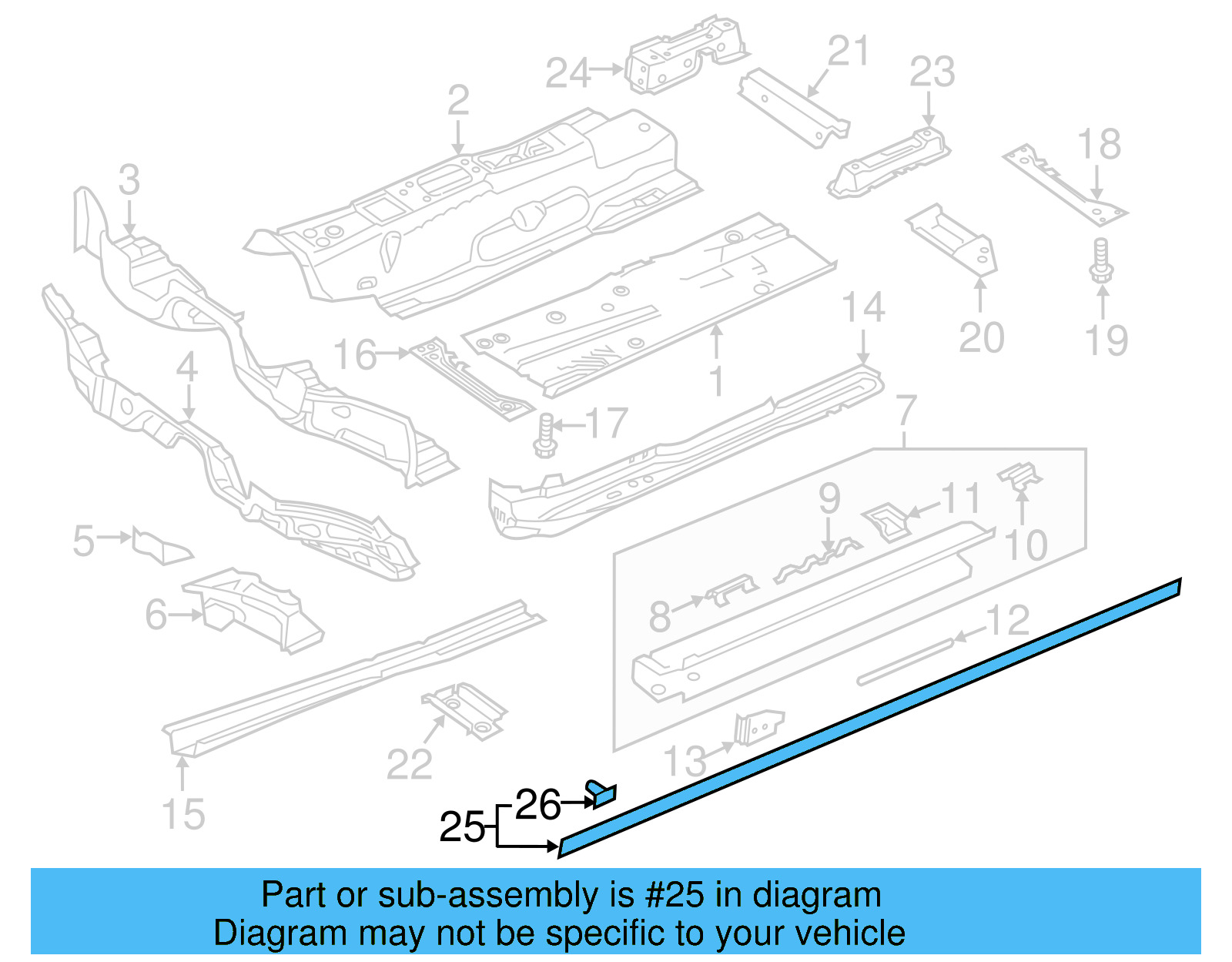 Lower Seal Strip 3CN-837-119-5AP - View 10