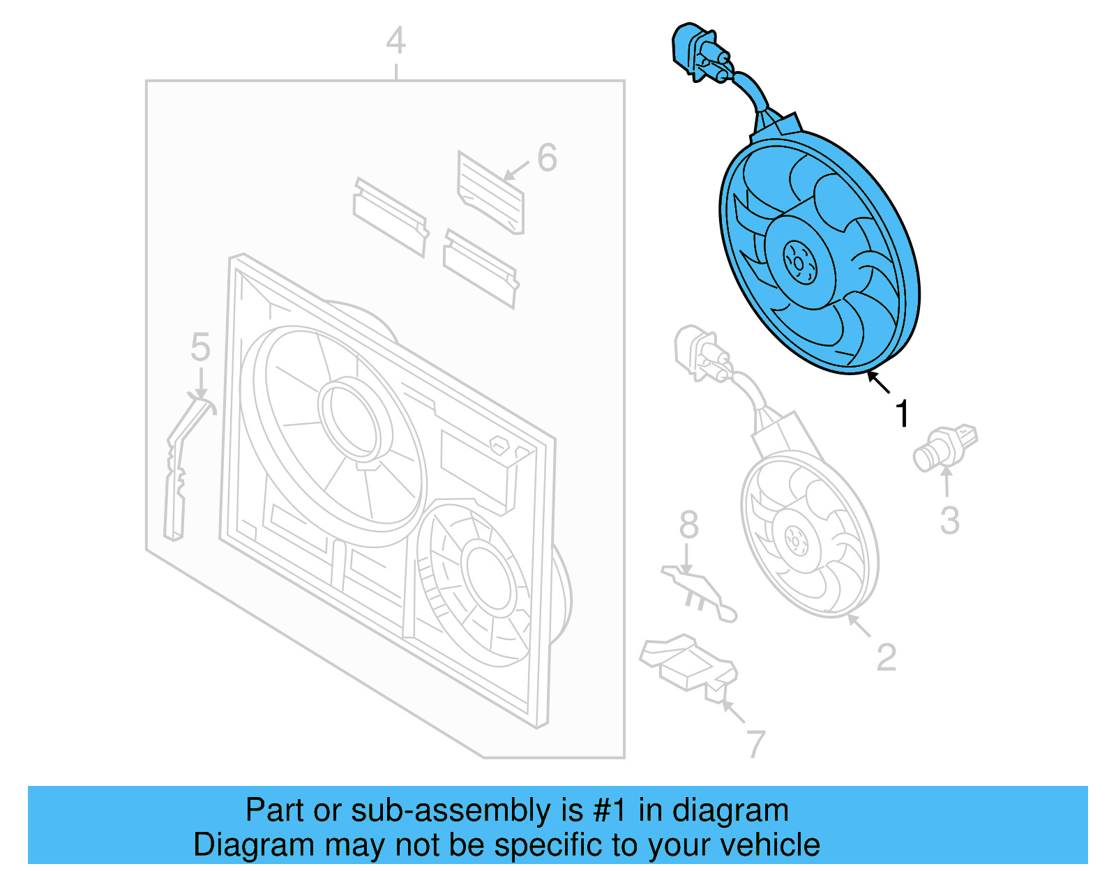 Engine Cooling Fan Motor 7L0-959-455-E - View 13