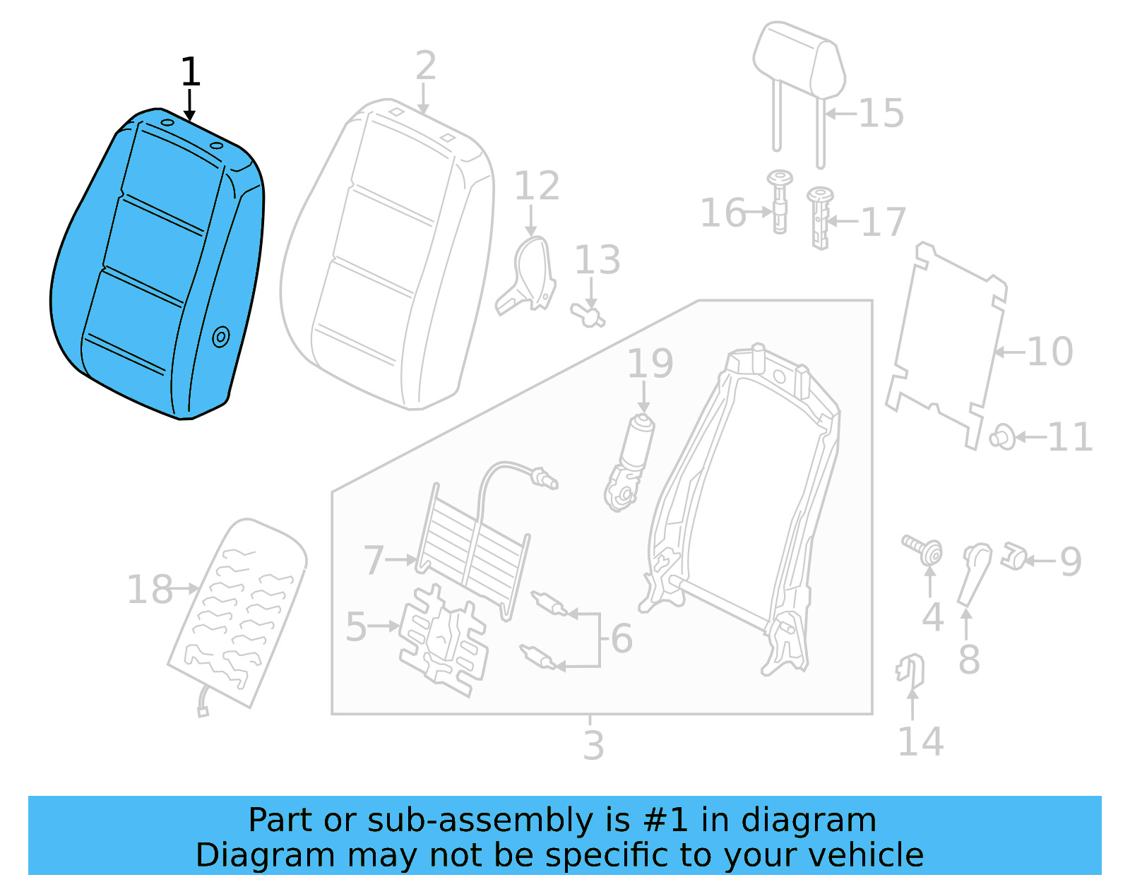 Seat Back Cover 561-881-805-BS-EVT