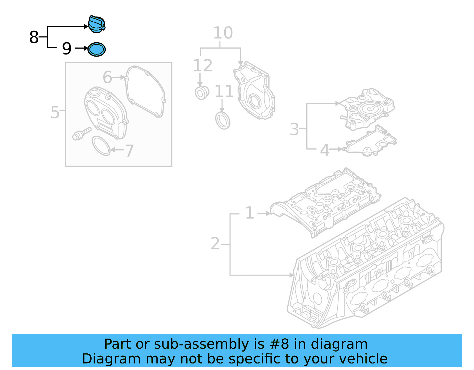 Engine Oil Filler Cap 06Q-103-485-E - View 3