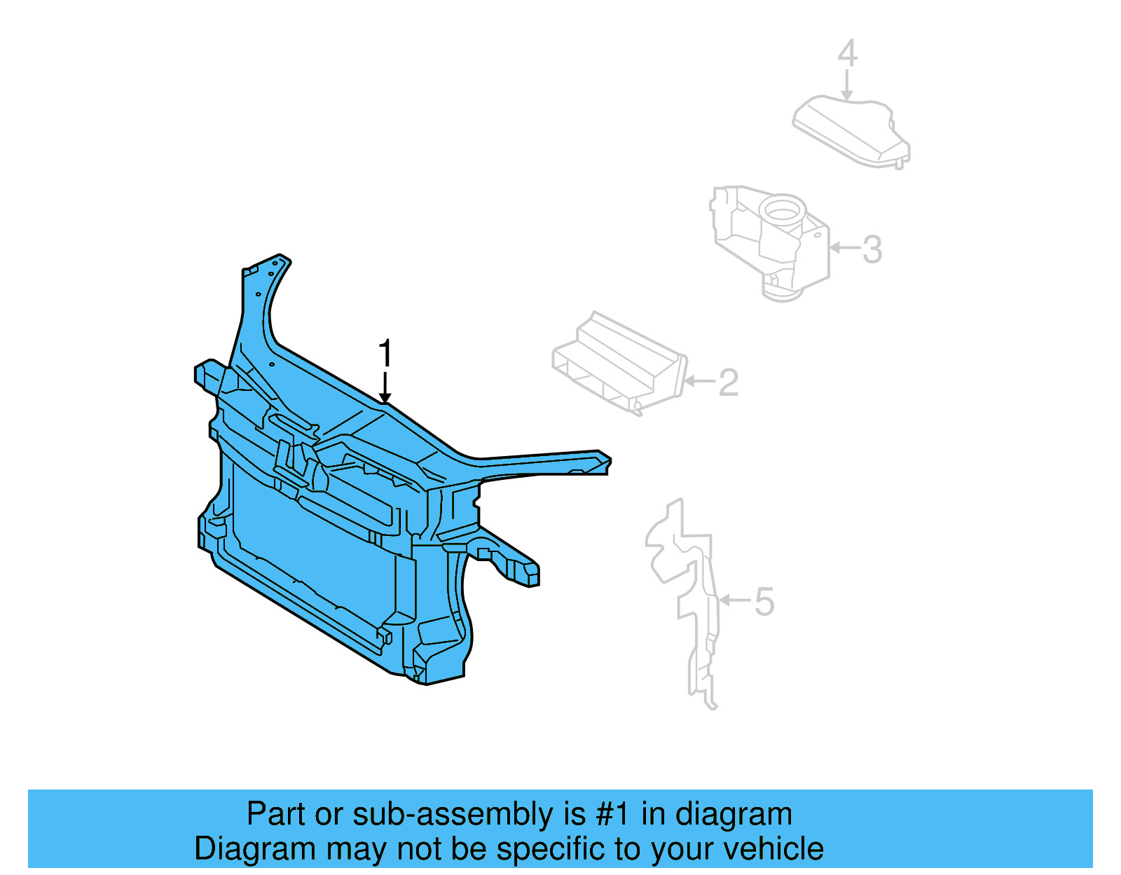 Radiator Support 1K0-805-588-S - View 10