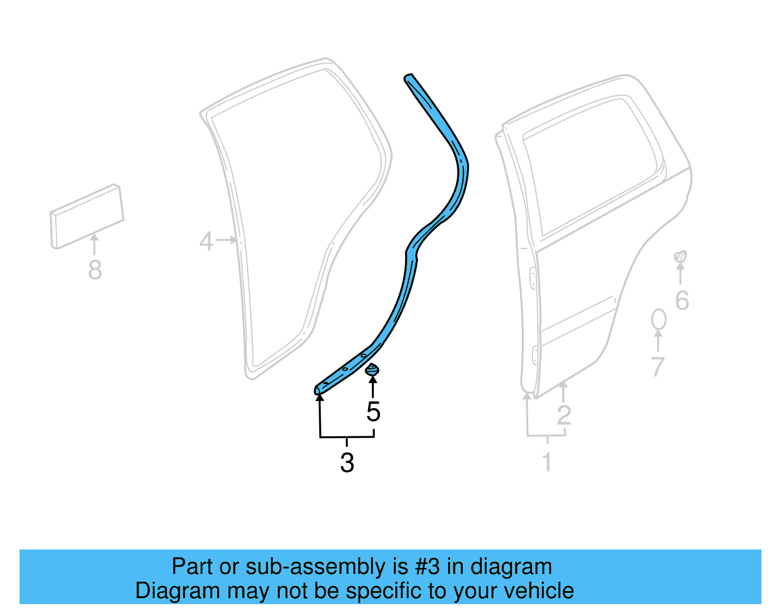 Door Weather 1J6-839-697-B-B41 - View 9