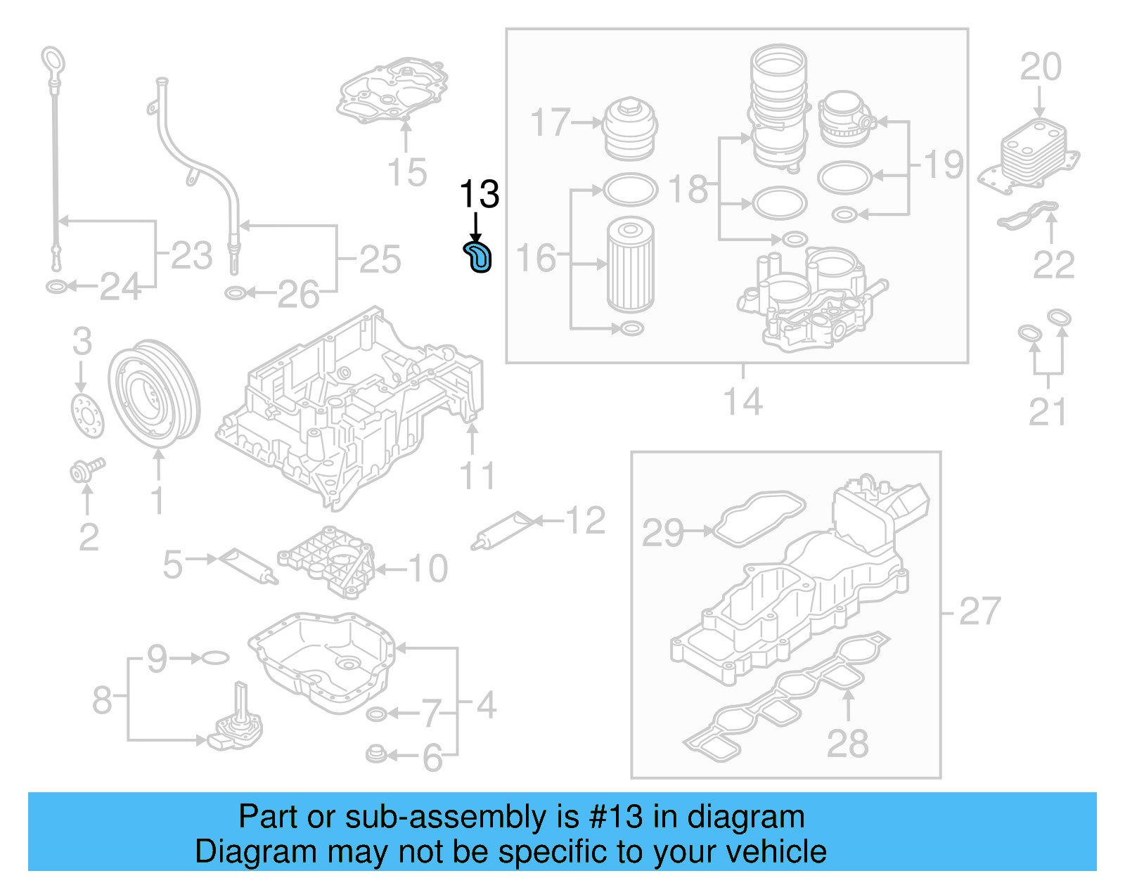 Upper Oil Pan Gasket 059-103-609-L - View 7
