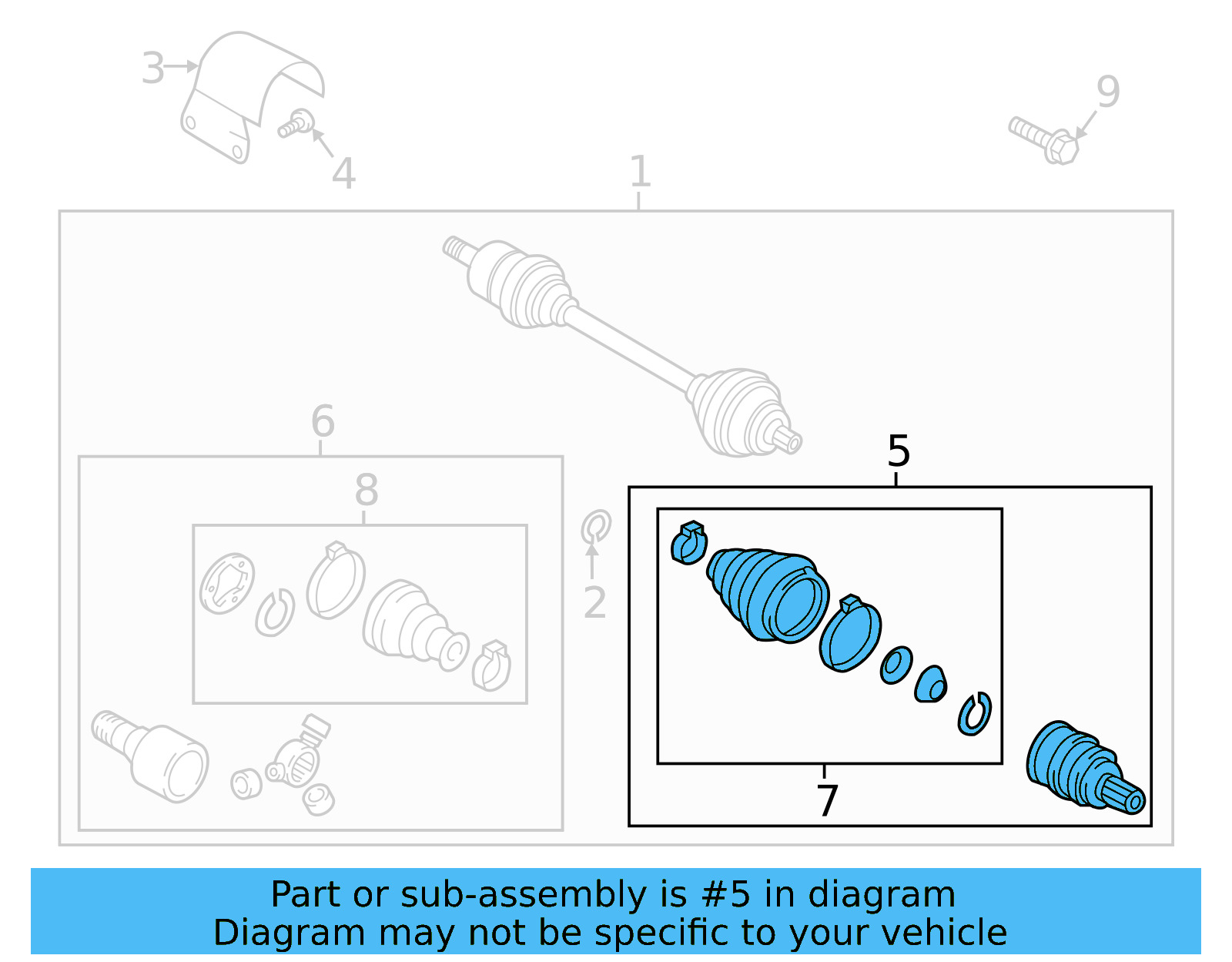 Outer Joint Assembly 5QM-498-099-H - View 16
