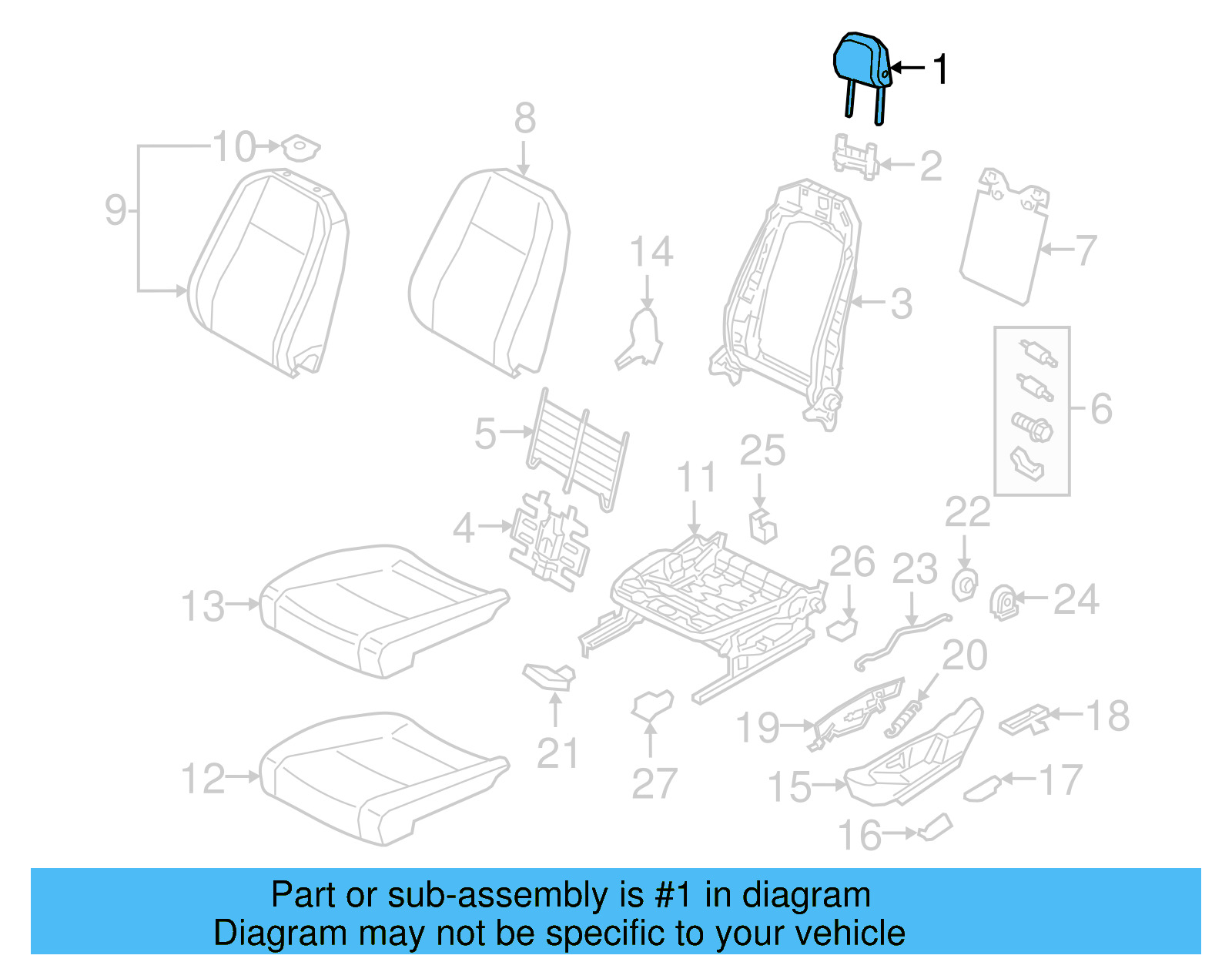 Headrest 3CN-881-901-E-LI8 - View 21