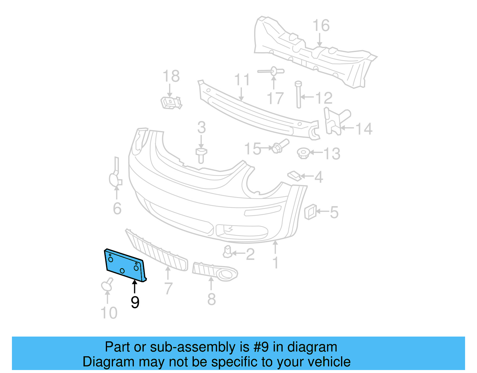 License Bracket 1C0-807-287-L-B41 - View 5