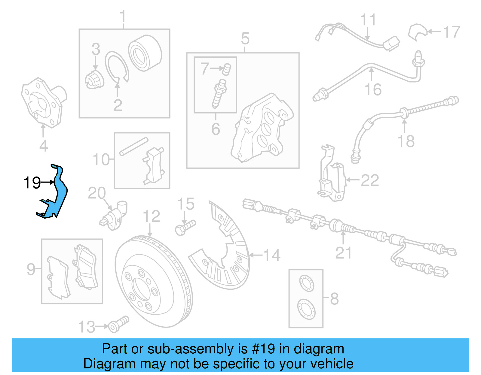 Brake Hose Bracket 7P0-614-513-B - View 8