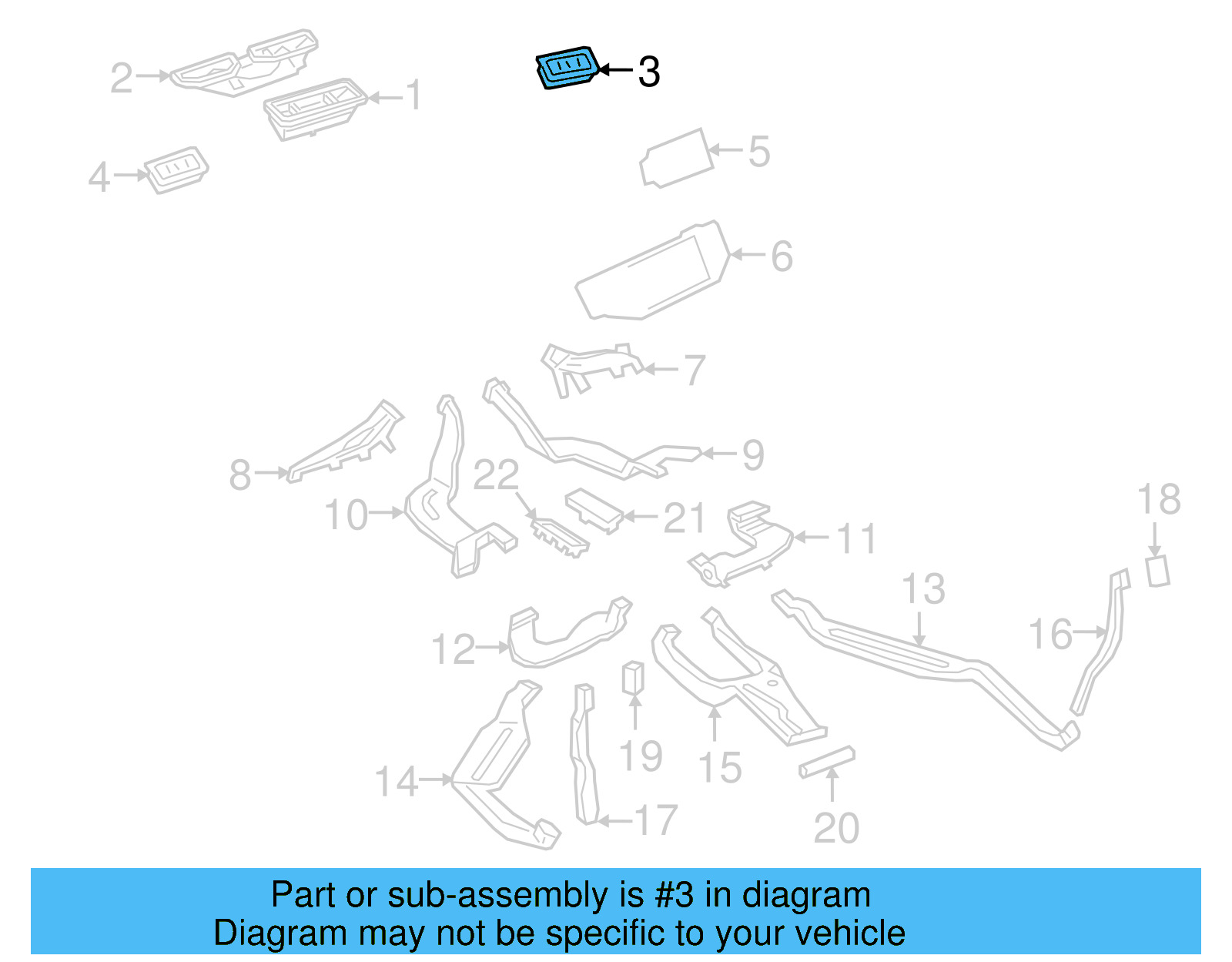 Air Vent Cover 3CN-819-702-82V - View 7