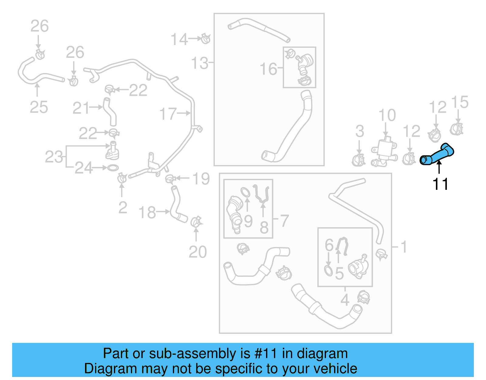 Connector Hose 5Q0-122-157-AB - View 10