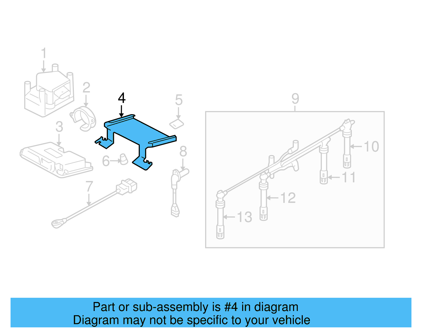 ECM Bracket 1C0-906-329-C - View 12