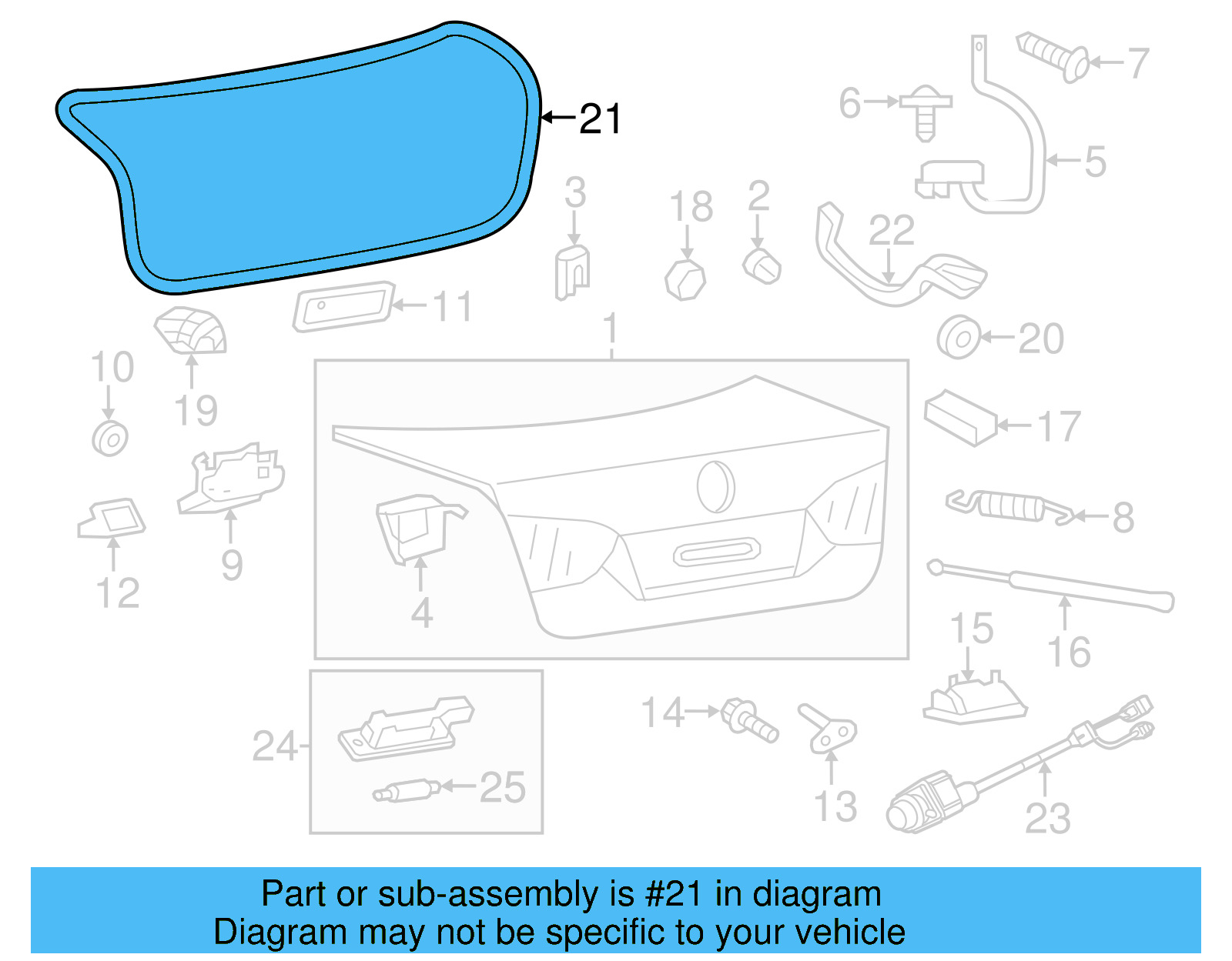 Deck Lid Seal 5C6-827-705-A-5AP - View 2