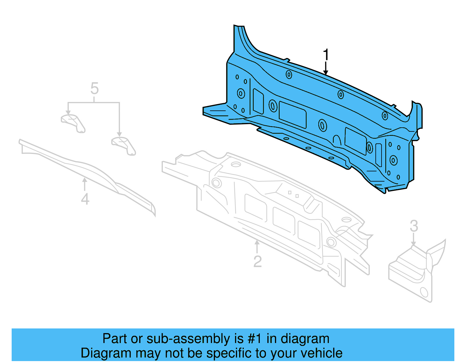 Rear Body Panel 7P6-813-303-A - View 4