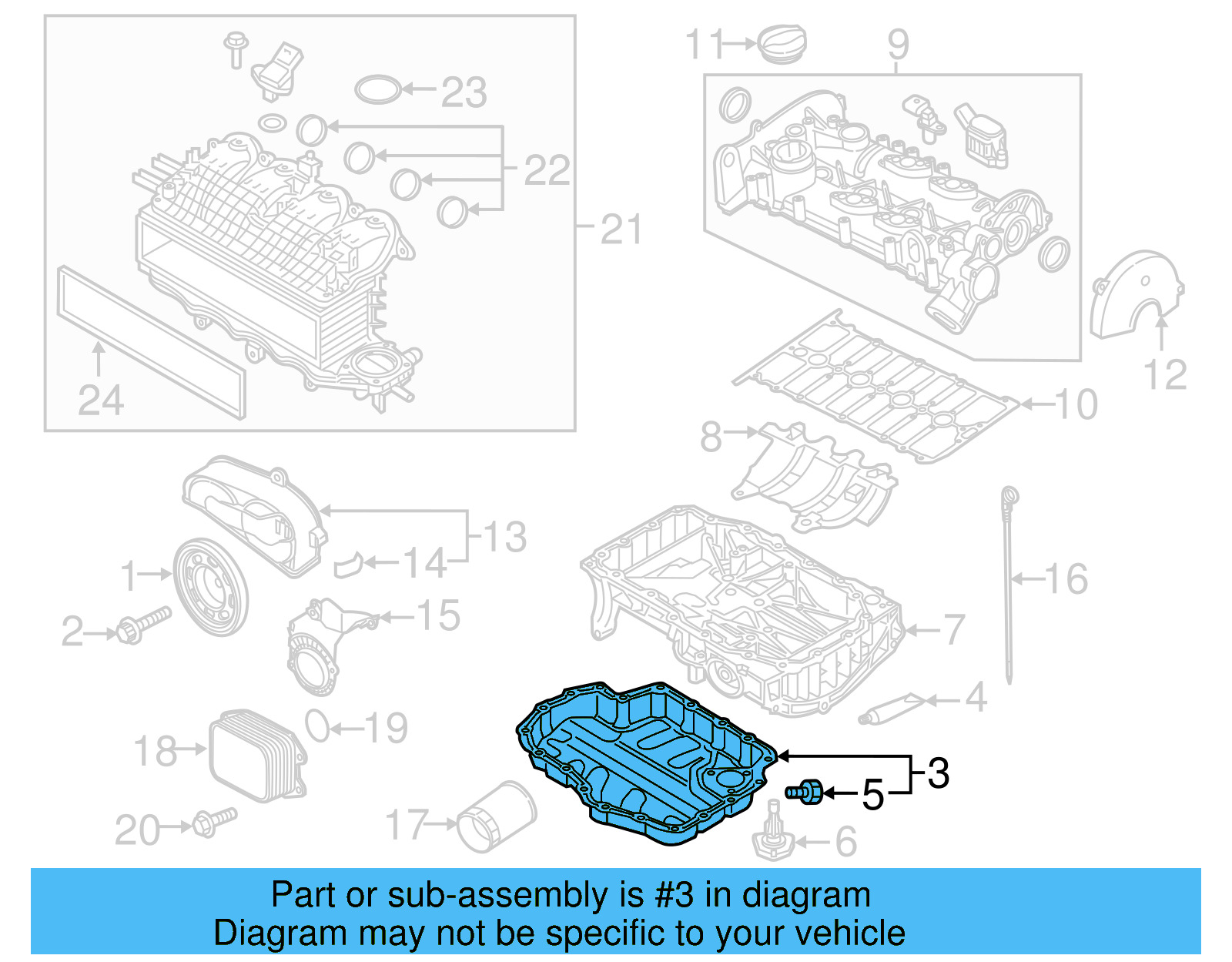 Lower Oil Pan 04E-103-600-J - View 6