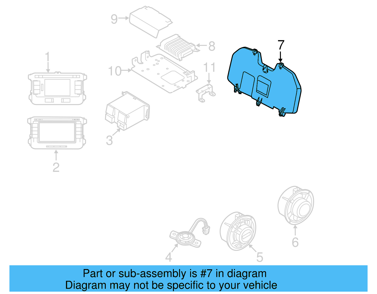 Rear Speaker 561-035-621-A-9B9 - View 16