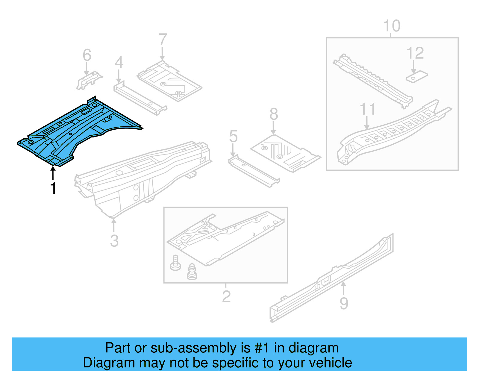 Floor Pan 7P0-803-062 - View 11