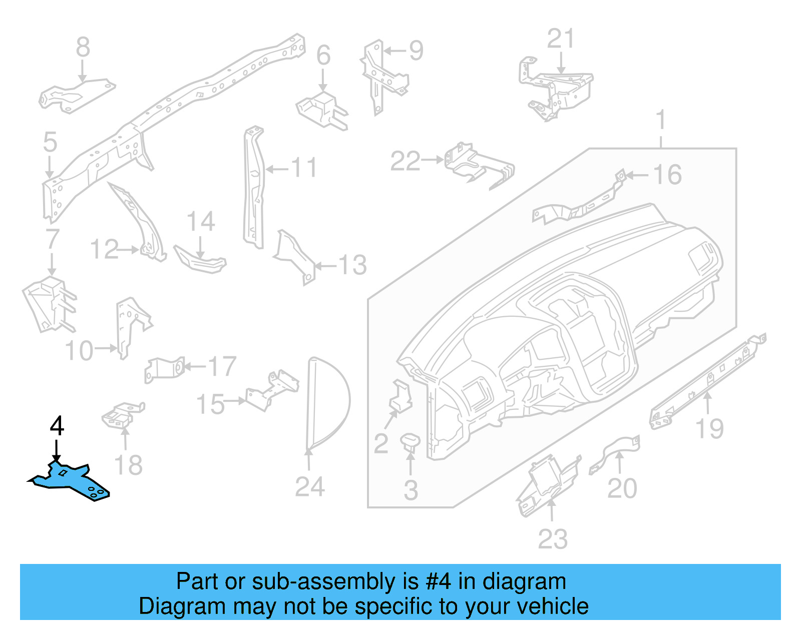 Bracket 6R0-857-117 - View 18