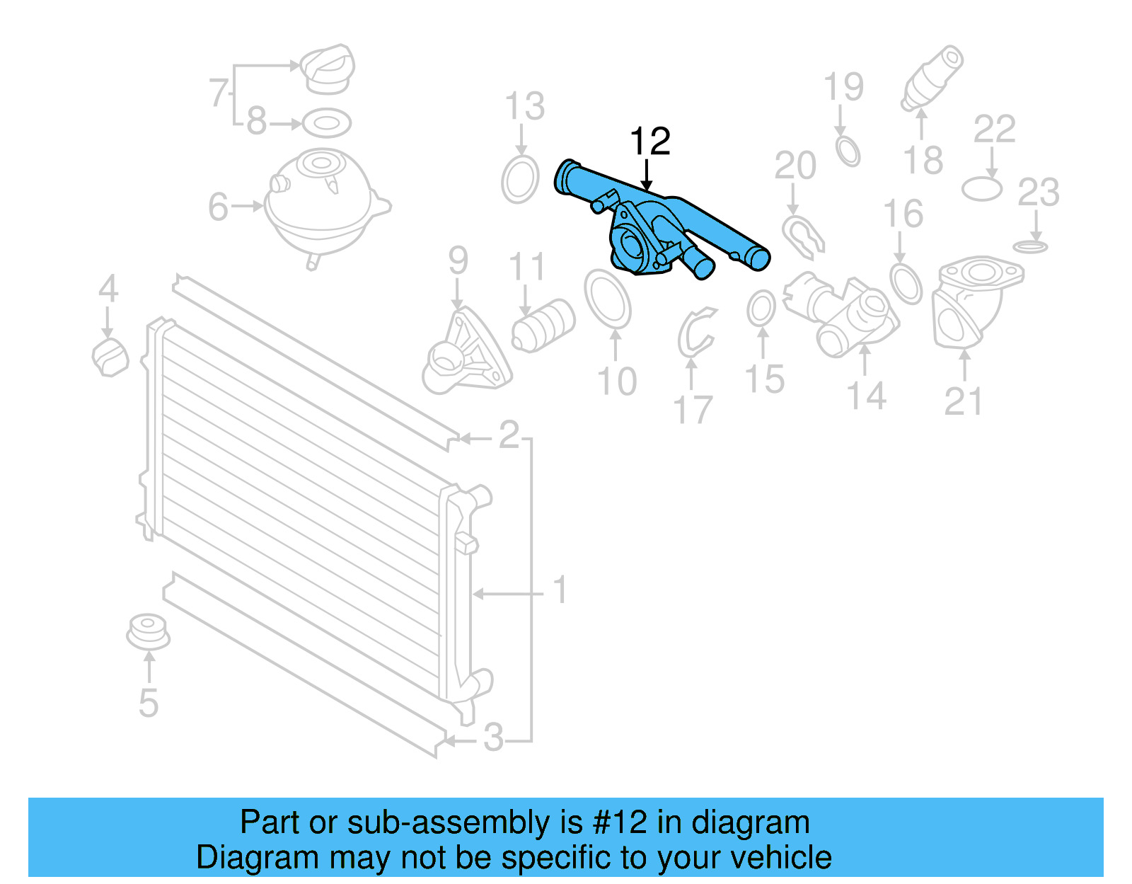 Thermostat Housing 03H-121-117-A - View 15