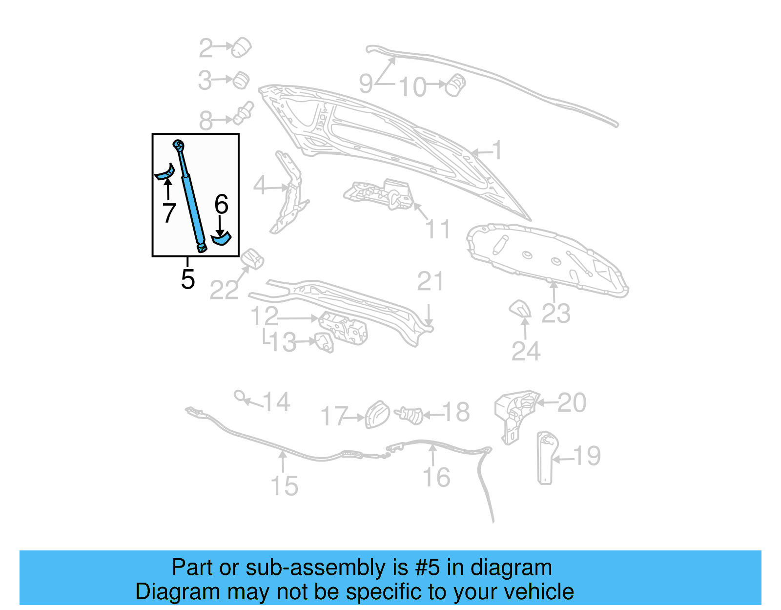 Hood Lift Support 1K0-823-359-A - View 11