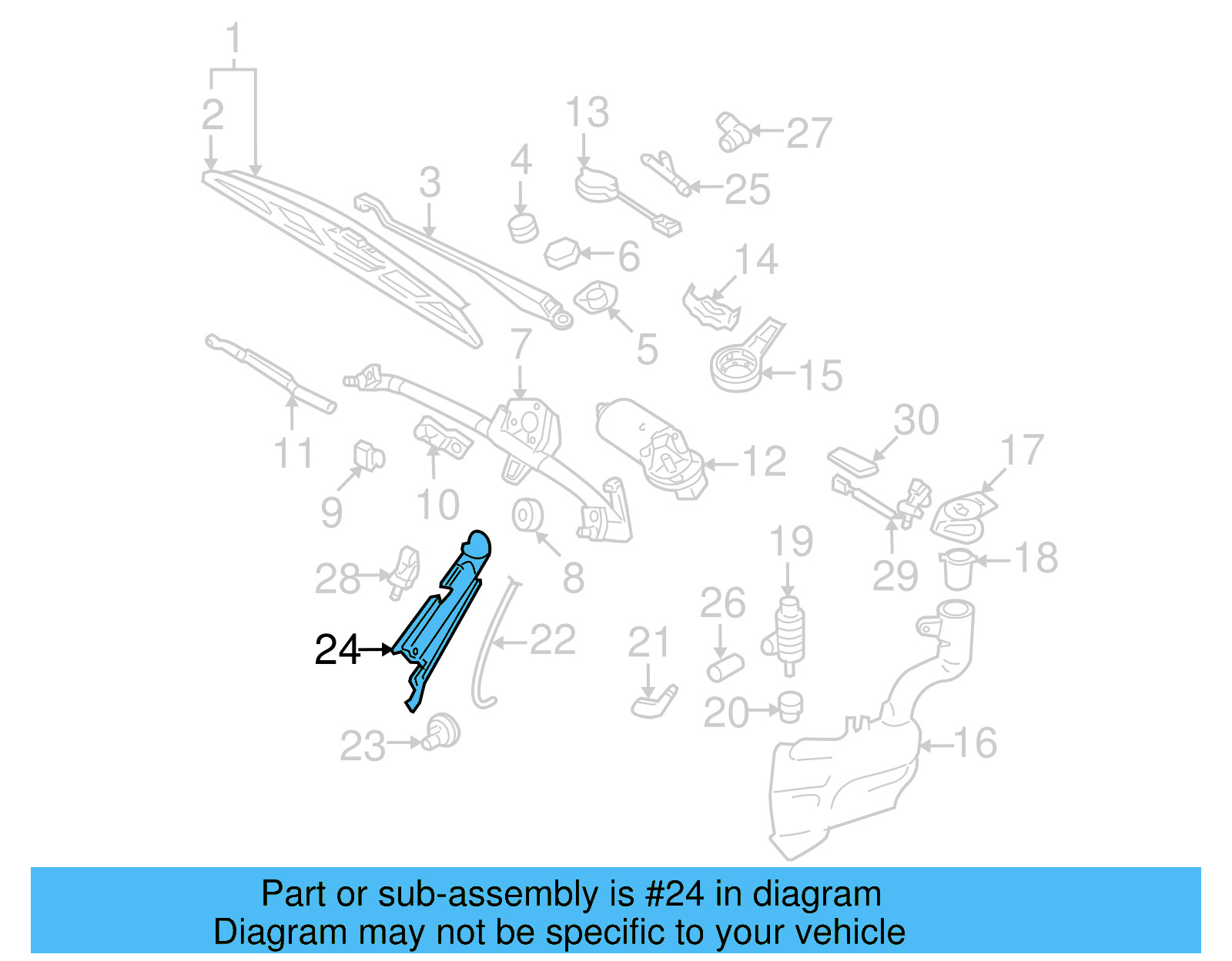 Washer Hose Bracket 1C0-955-747-C - View 9
