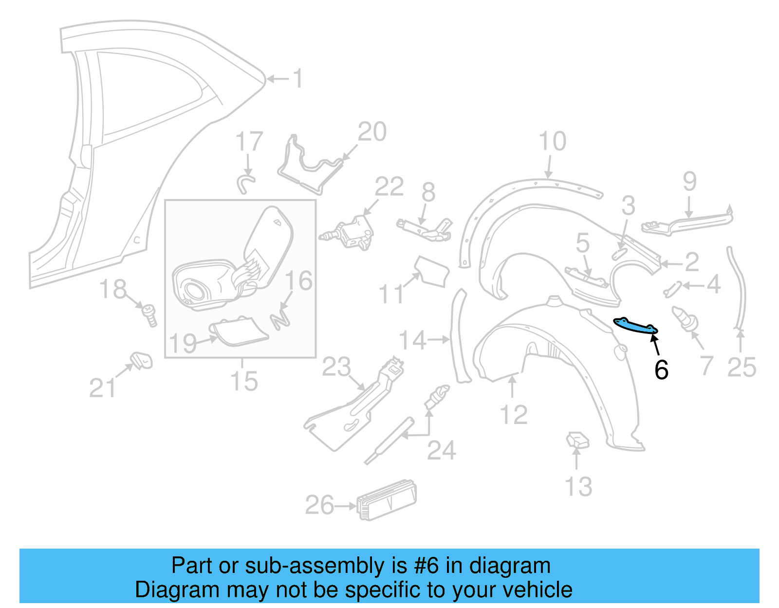Fender Retainer Plate 1C0-821-257-AS - View 9
