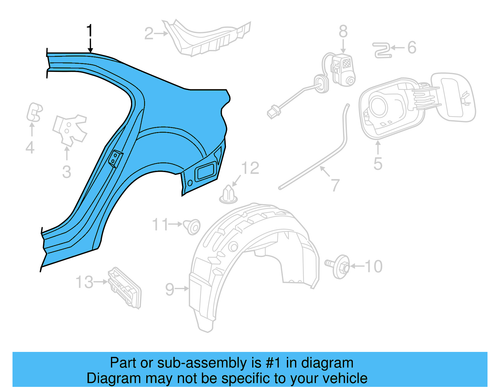 Quarter Panel 5C6-809-844-A - View 7