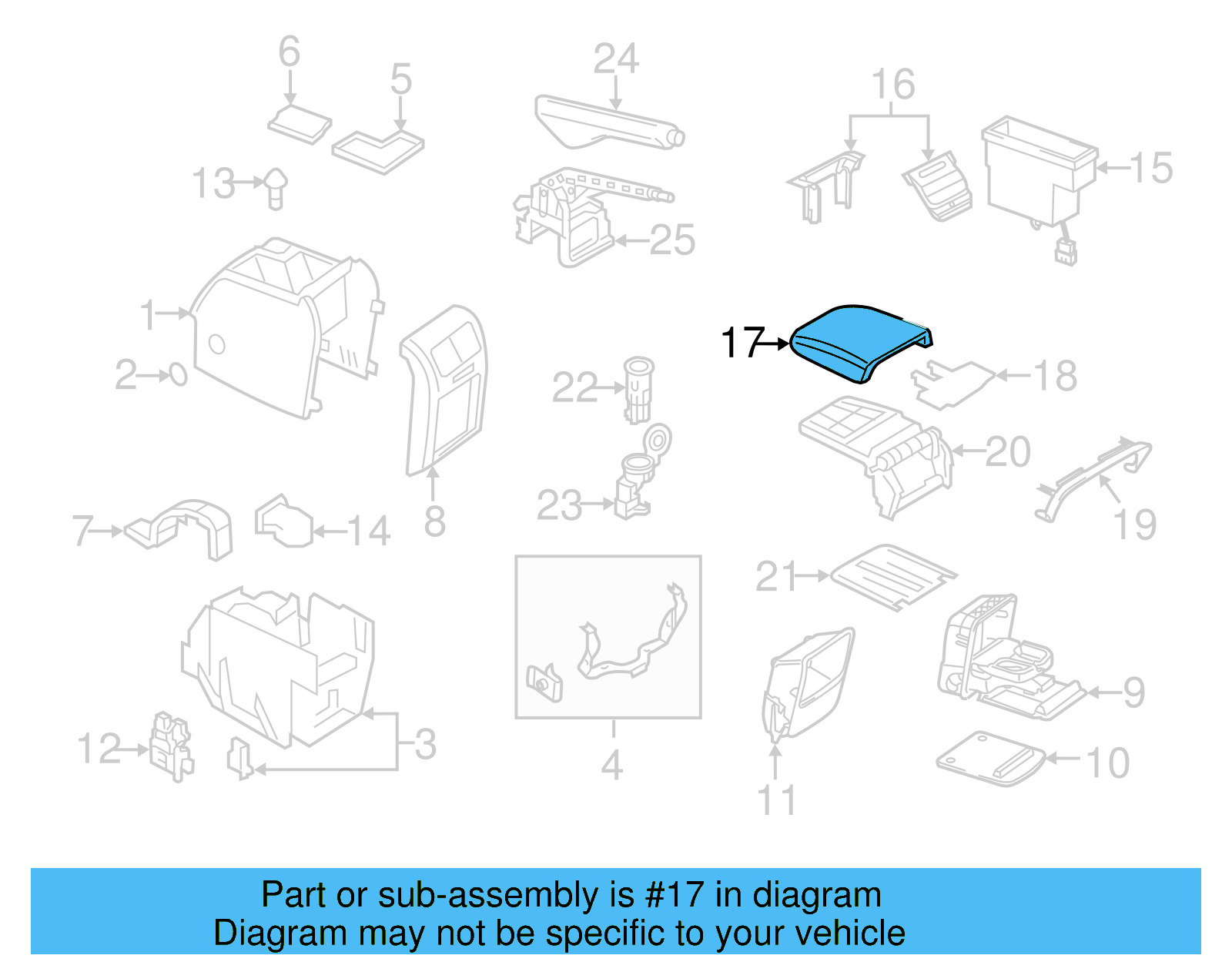 Armrest Pad 1K0-864-207-F-WYE - View 16