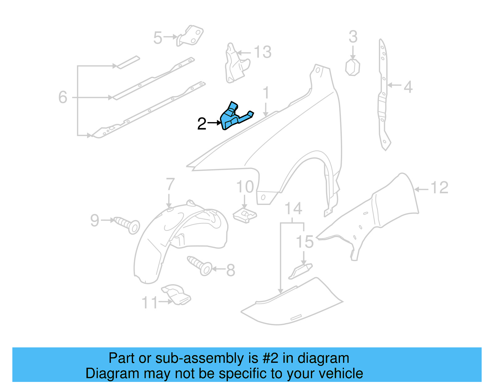 Fender Lower Bracket 7L6-821-152-C - View 4