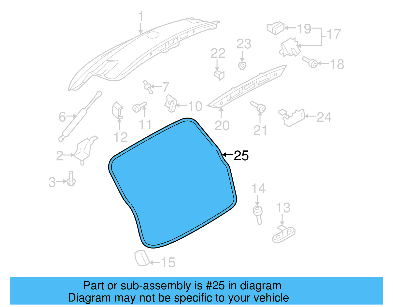 Lift Gate Weather 5N0-827-705-A - View 7