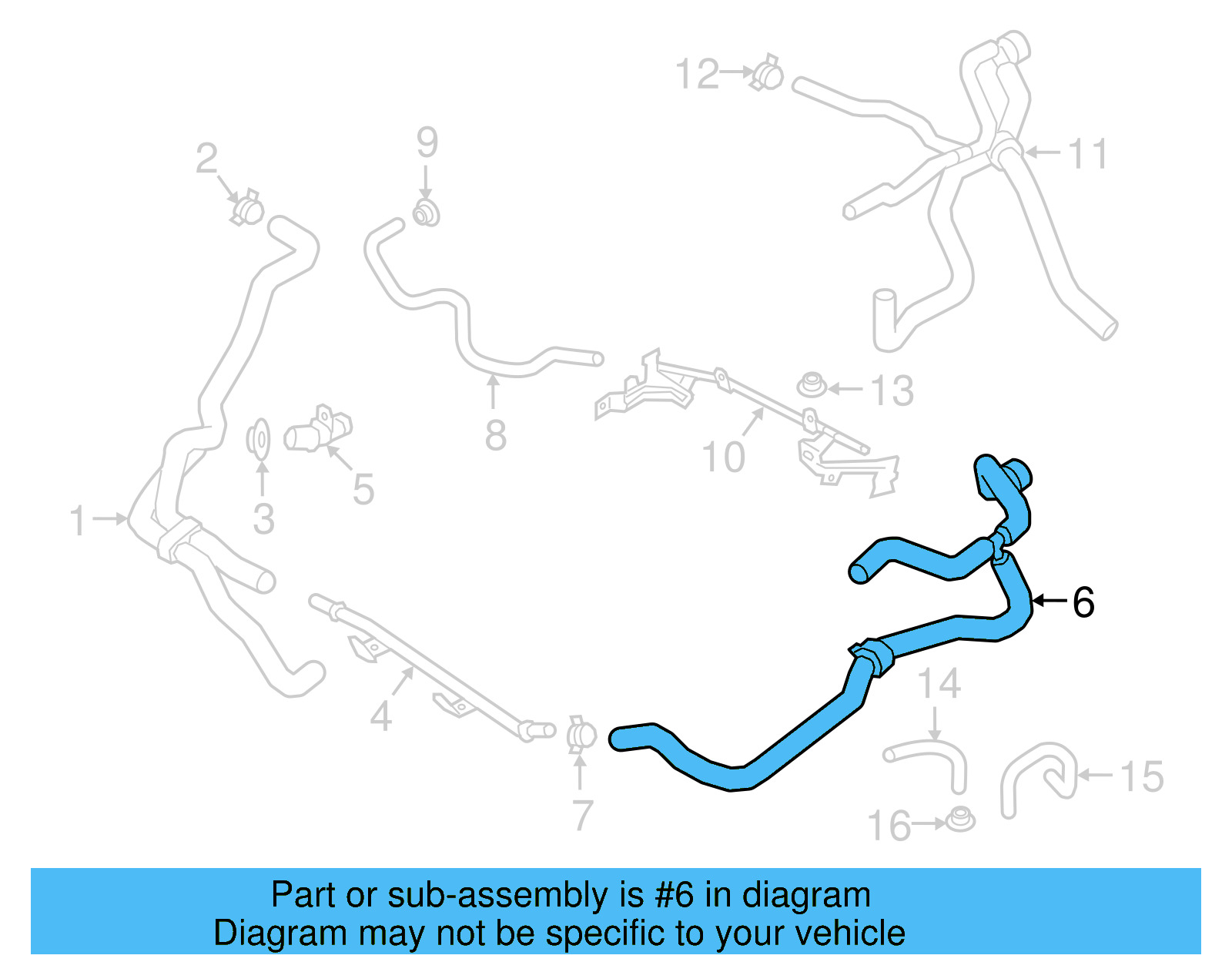 HVAC Heater Hose 3QF-122-073-L - View 4