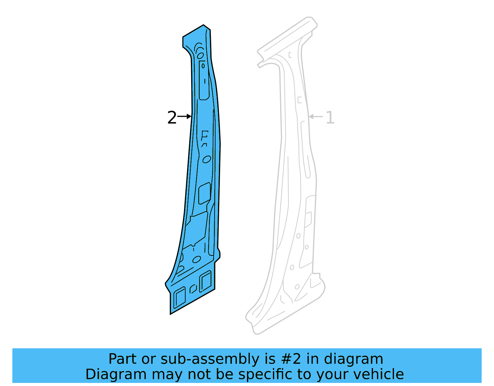 Inner Center Pillar 3CC-809-443 - View 5