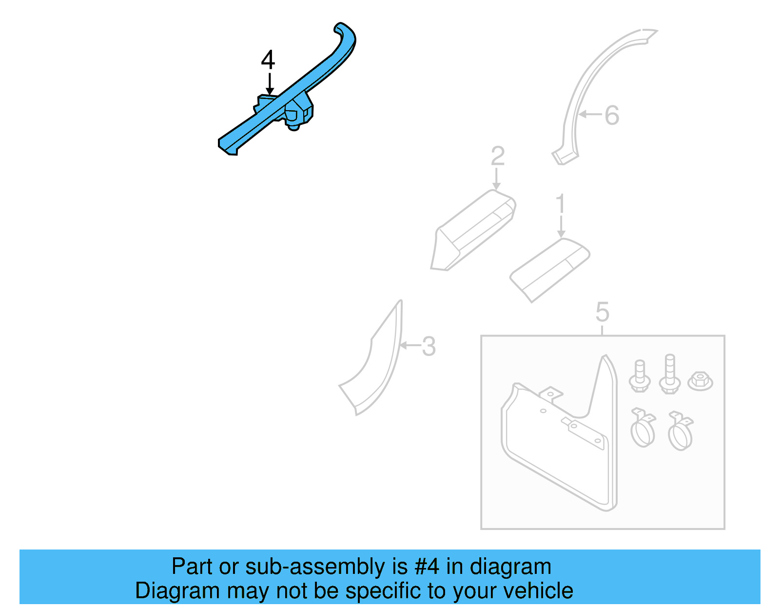 Belt Molding 5C3-853-299-D-7Z7 - View 4