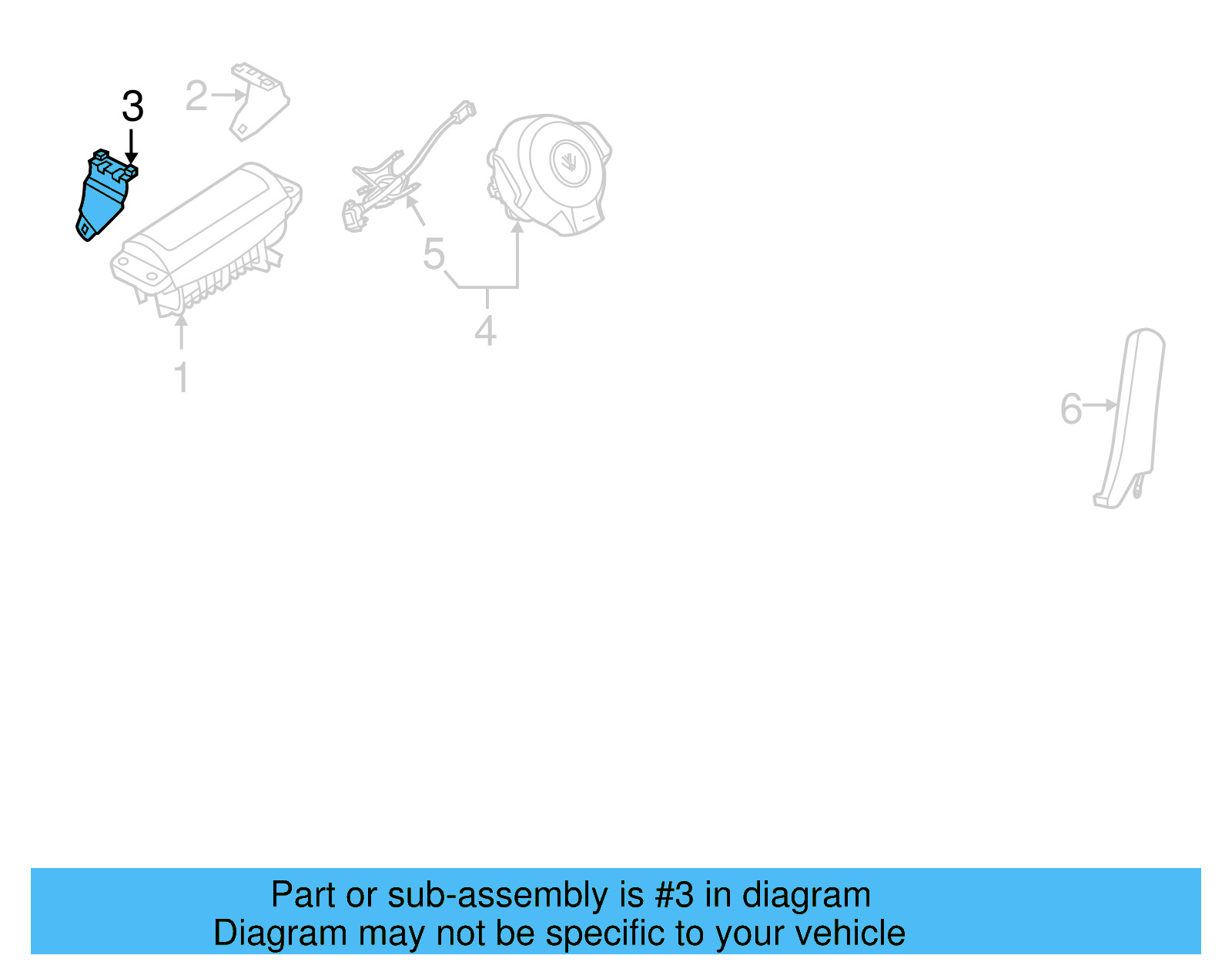 Passenger Air Bag Bracket 5C1-880-571-A - View 9
