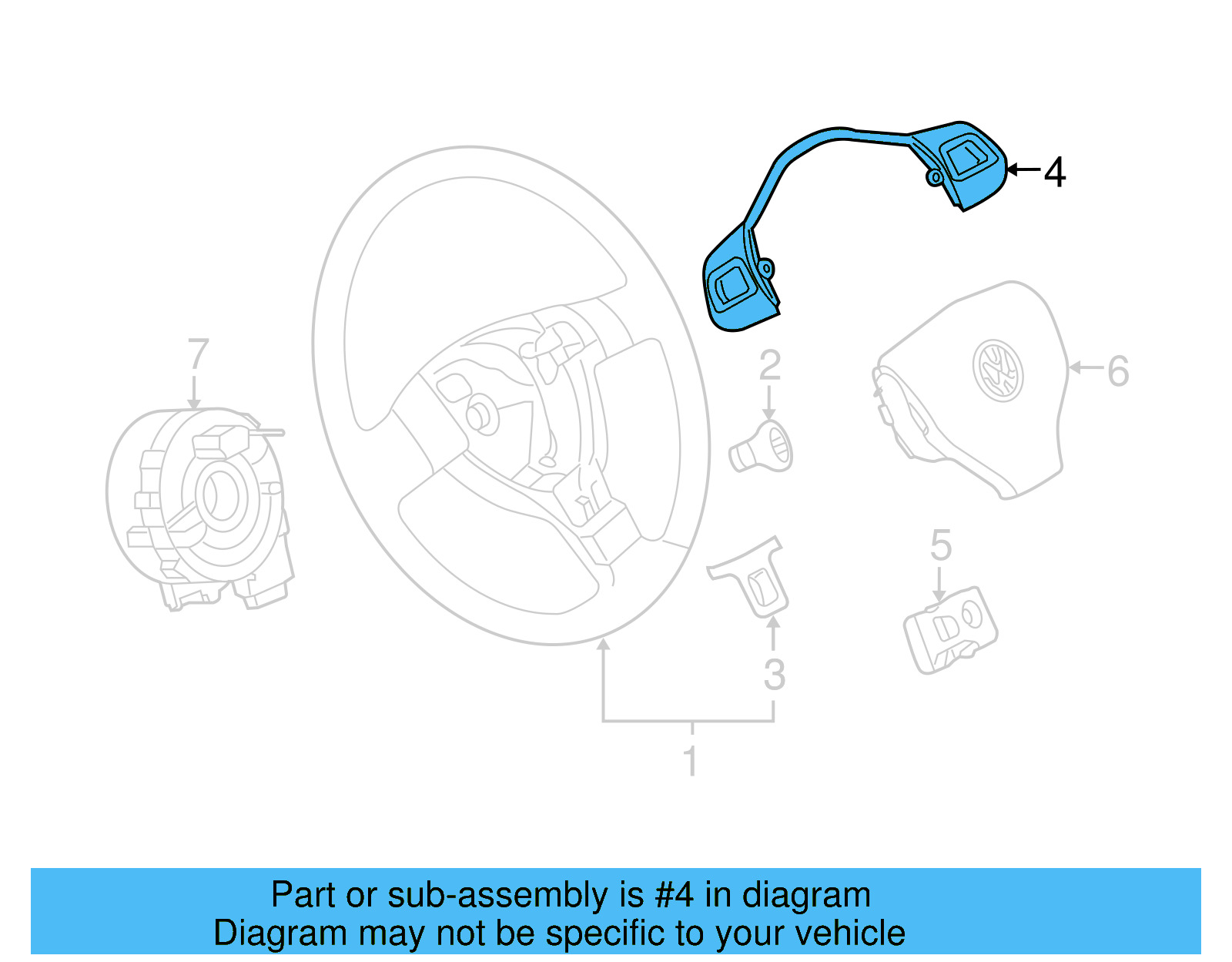 Control Switch 5K0-998-537-C - View 5