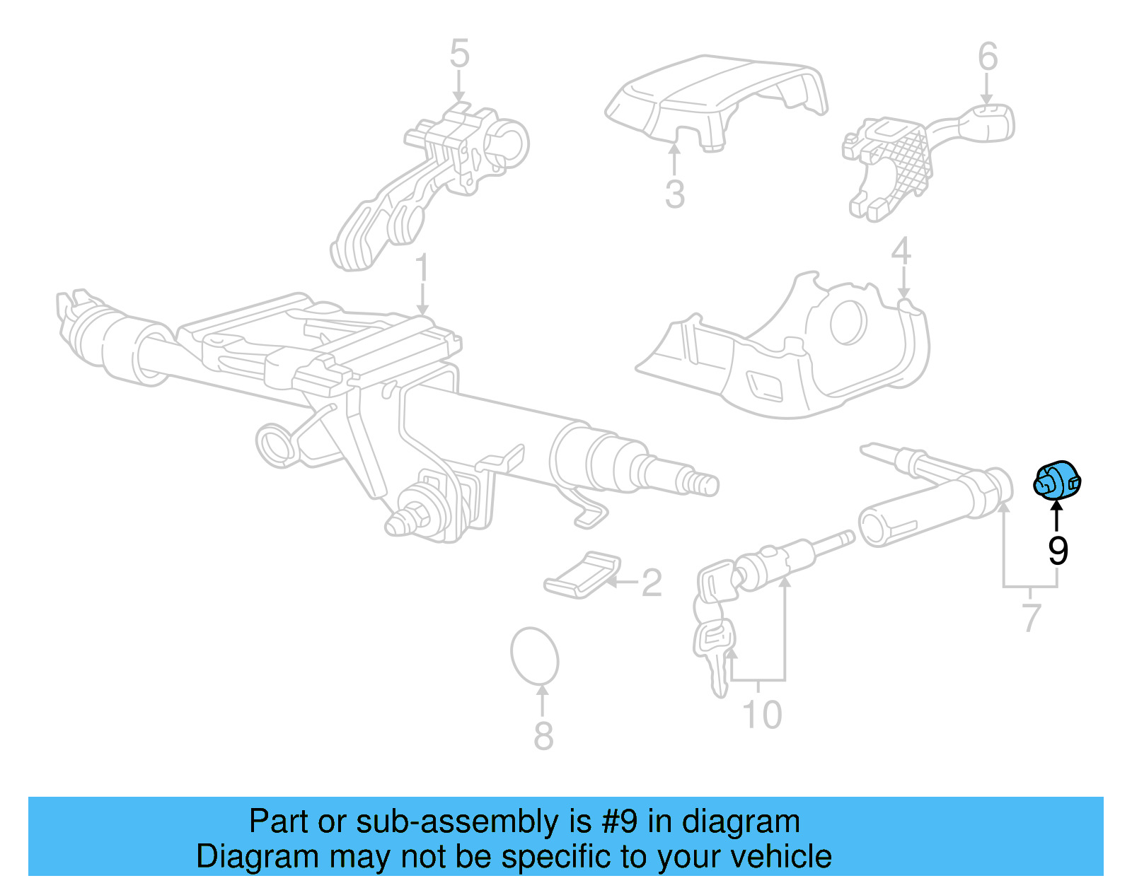 Ignition Switch 4A0-905-849-B - View 6