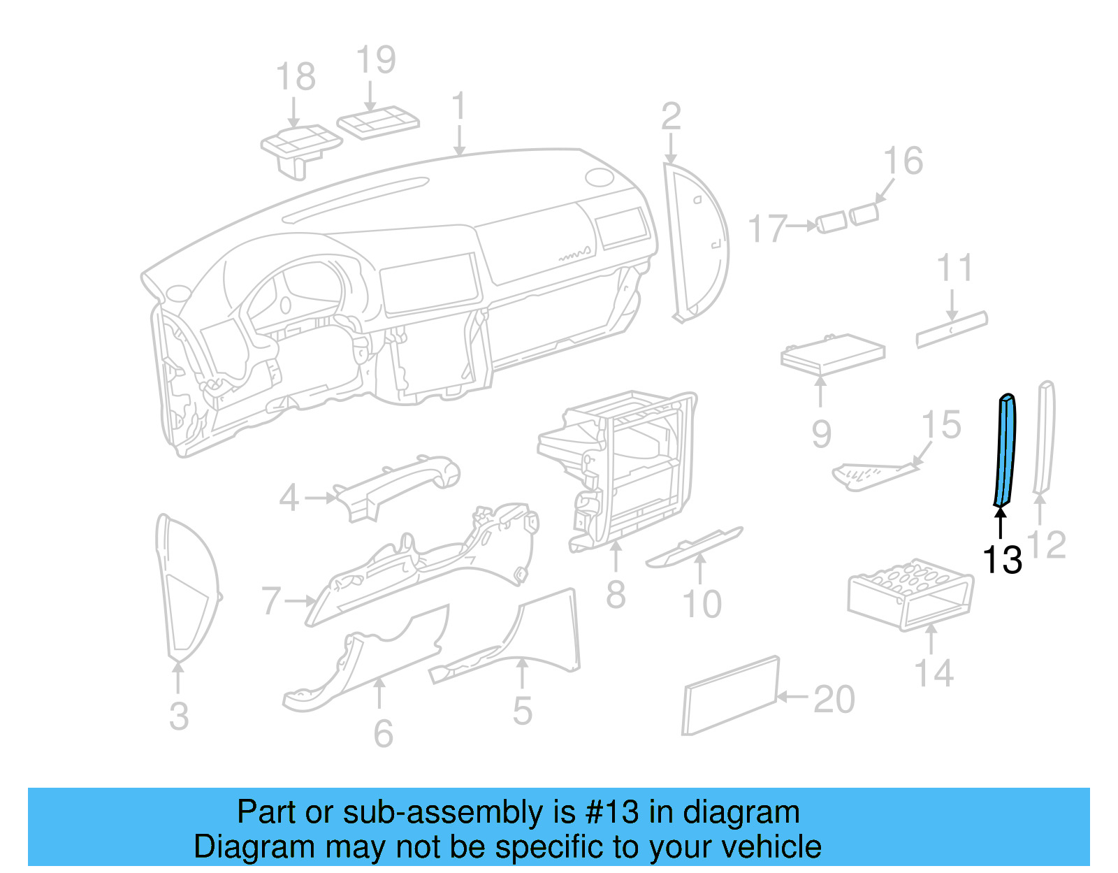 Side Trim 1J0-853-189-A-4J4 - View 5