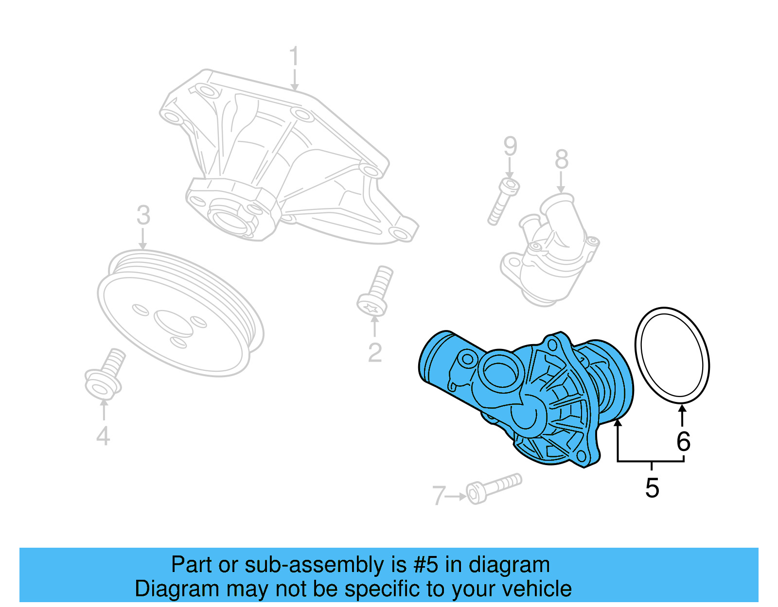 Thermostat Housing 059-121-111-R - View 9