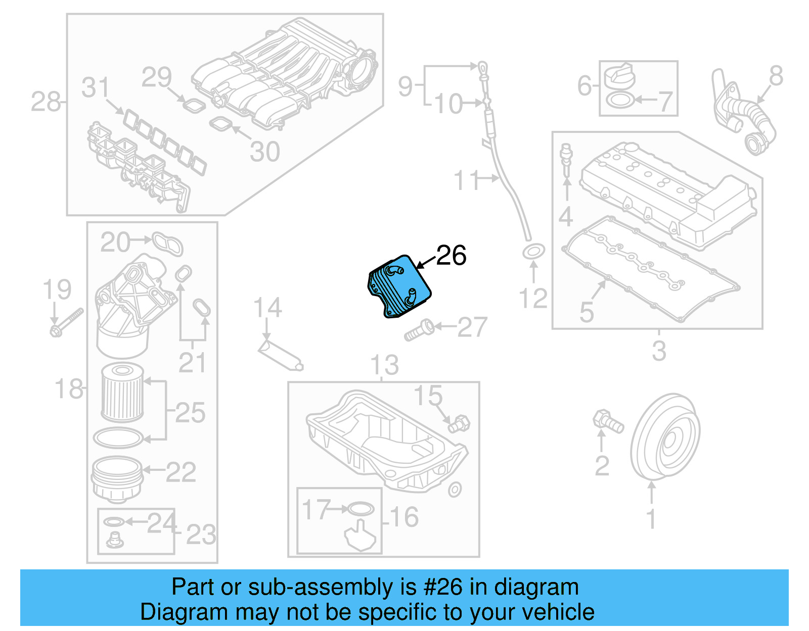 Oil Cooler 03H-117-021-G - View 13