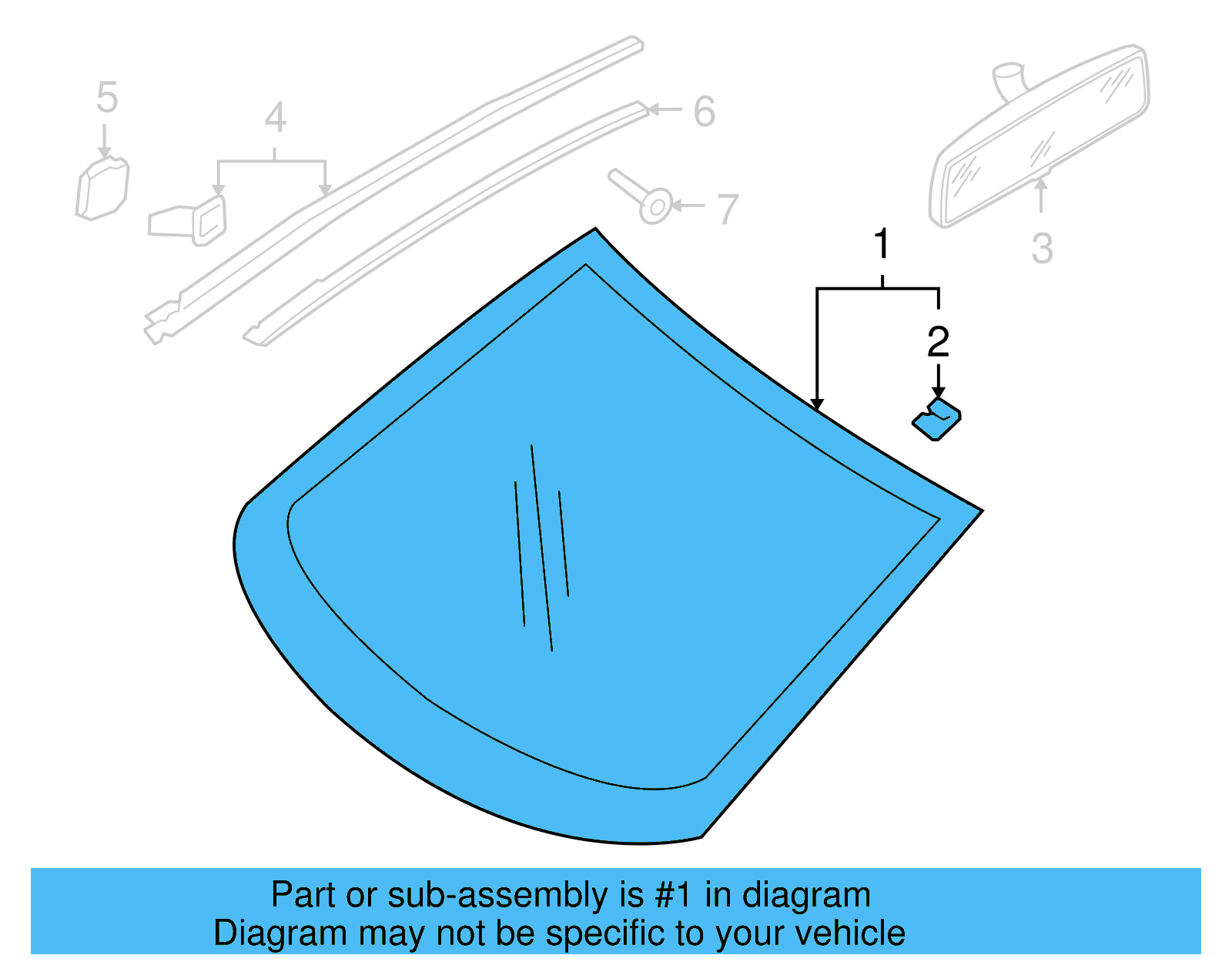 Windshield 5K0-845-011-N-NVB - View 9