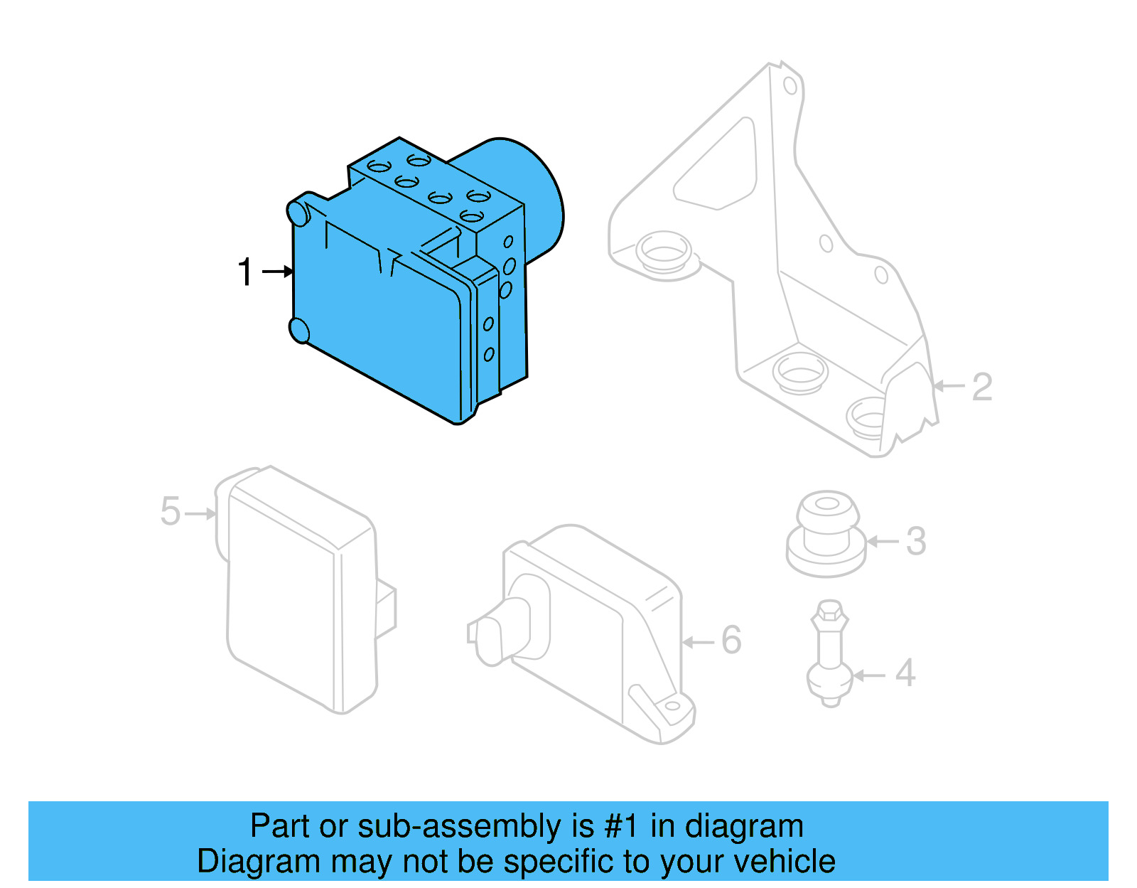 ABS Control Unit 7L0-614-517-C-BEF - View 5
