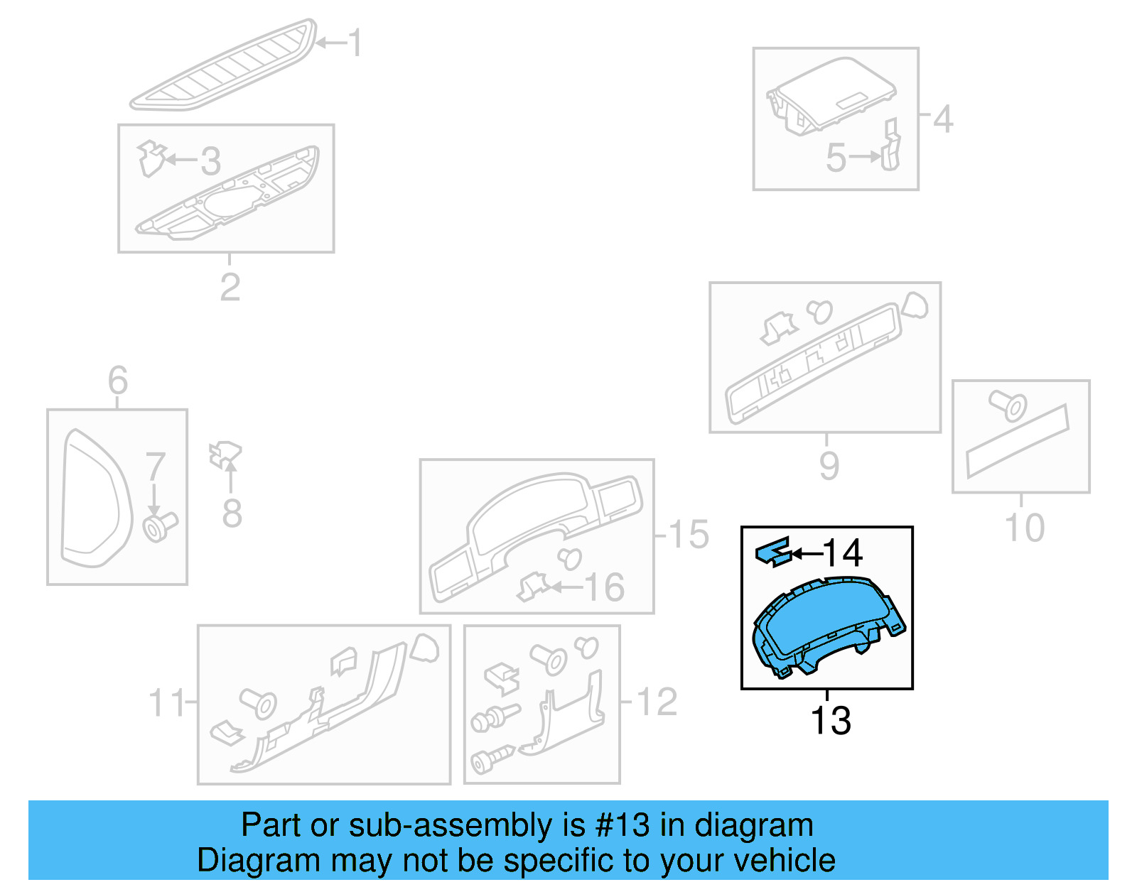 Cluster Cover 7P1-857-053-A - View 14
