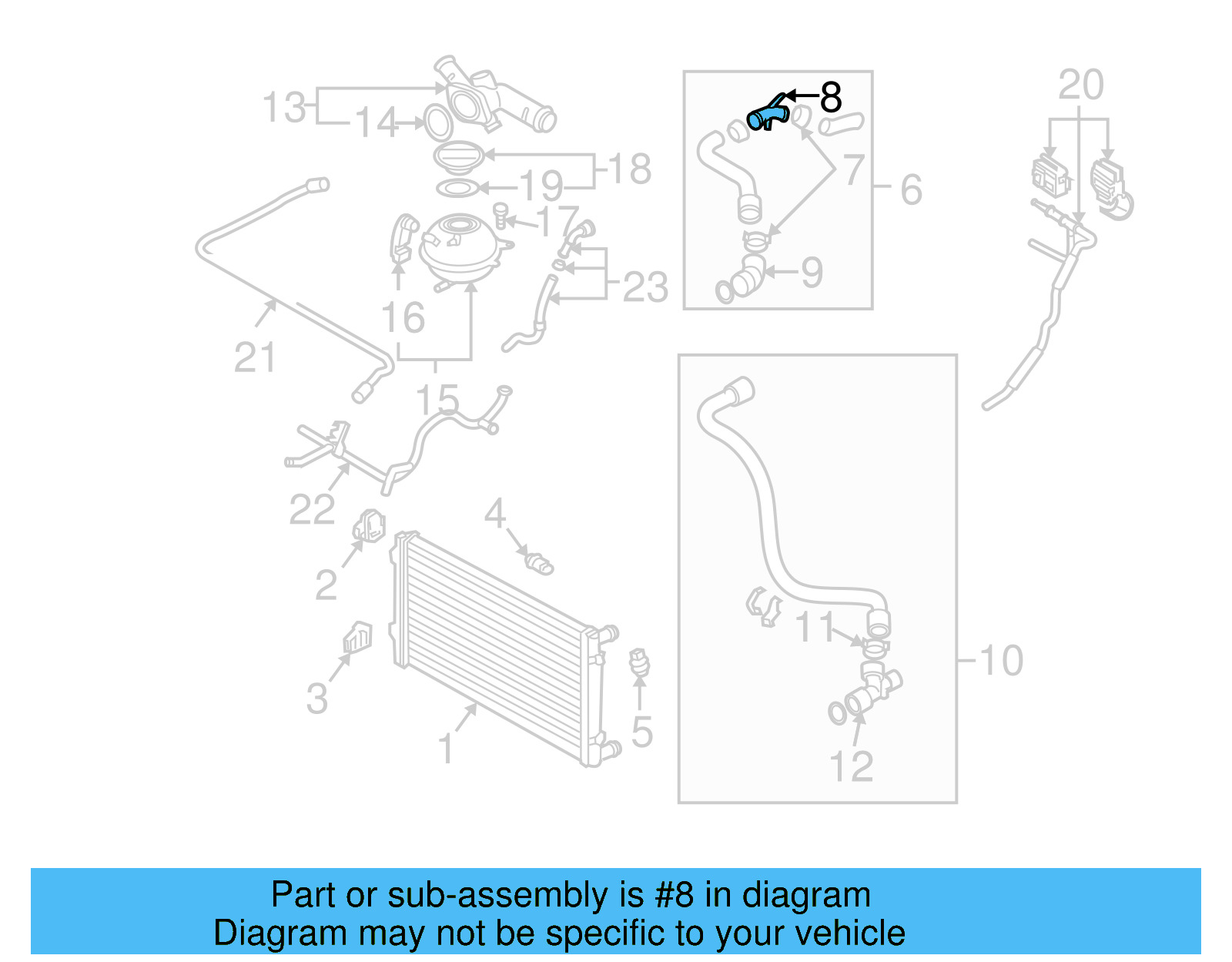 Water Manifold 1J0-121-087-C - View 24