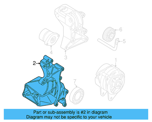 Alternator Support 074199201B - View 2