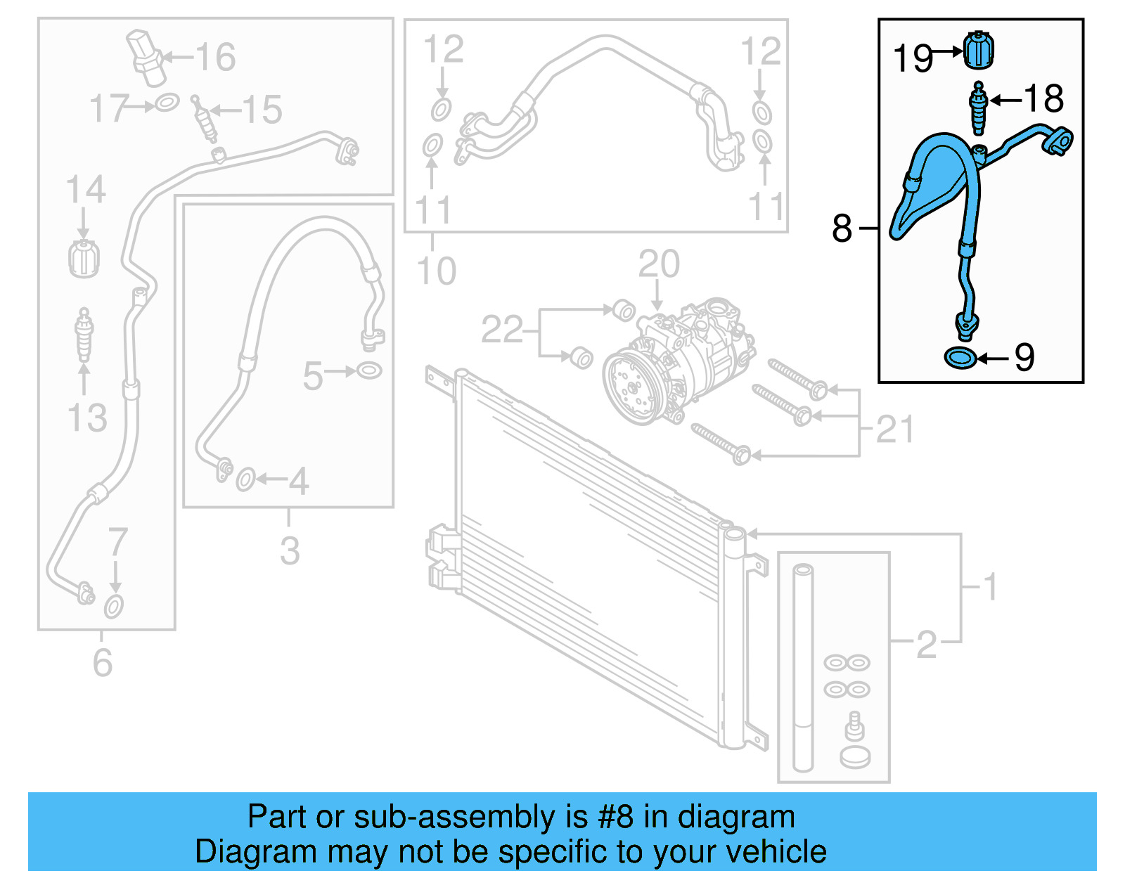 A/C Refrigerant Suction Hose 5Q0-816-743-E - View 17